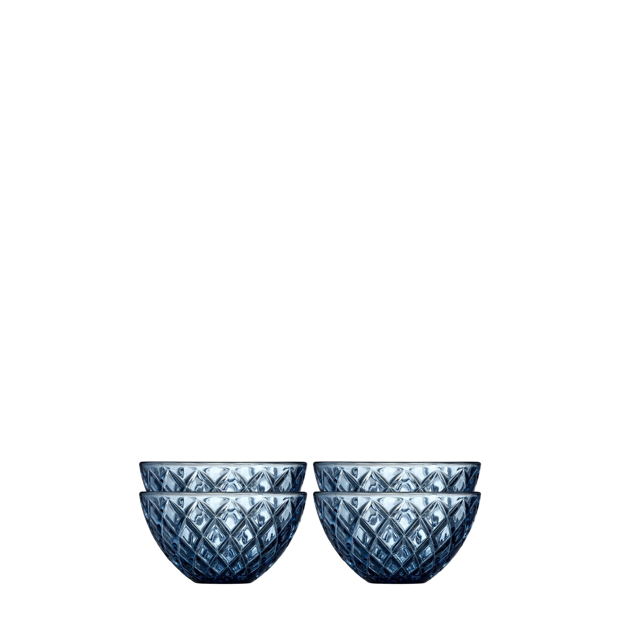 Lyngby Glas -Sorrento - Schale - Blau - 4 Stck.