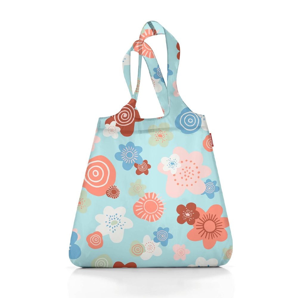 reisenthel - mini maxi shopper - turquoise flowers reisenthel - mini maxi shopper - turquoise flowers