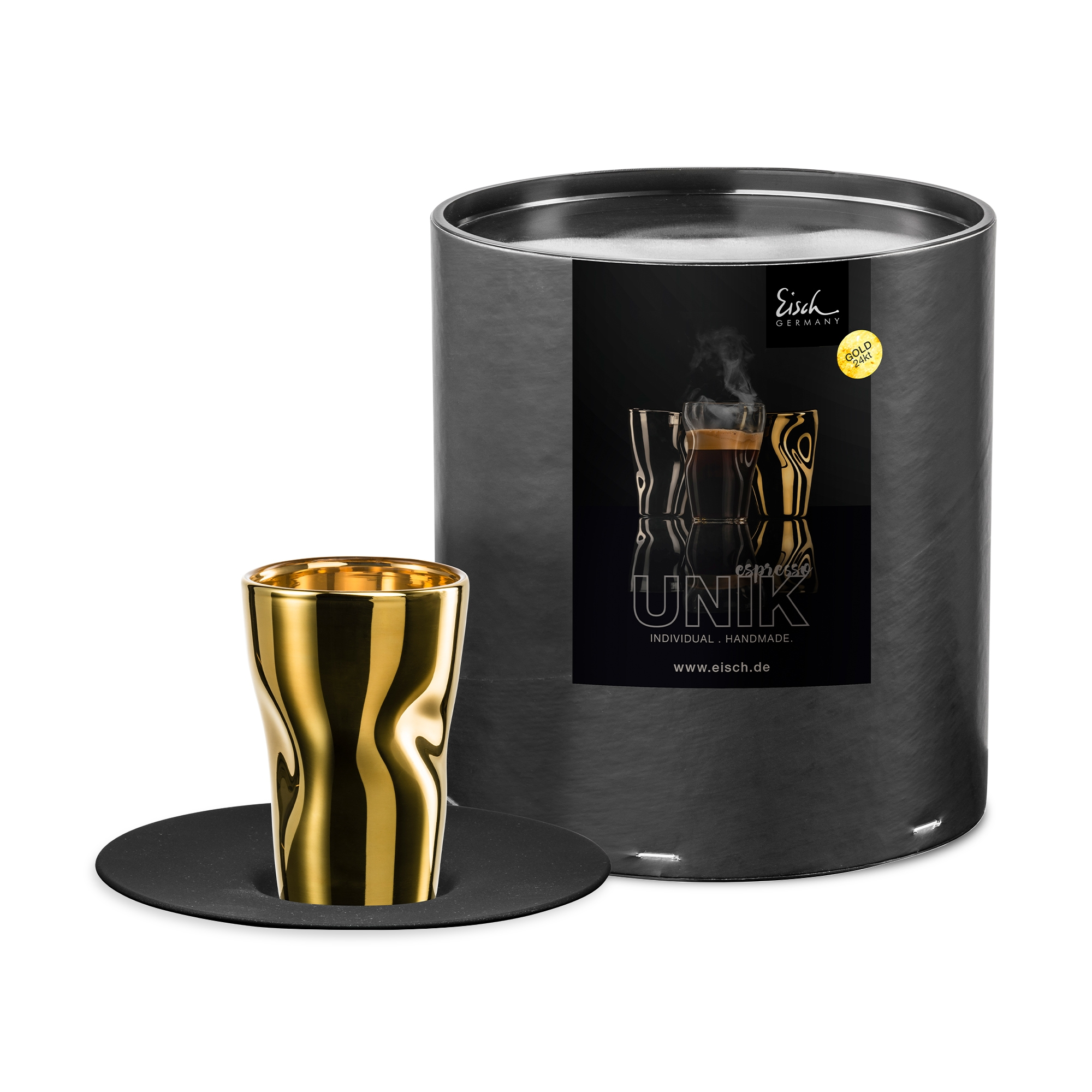 Eisch – Espresso Set UNIK, gold/black