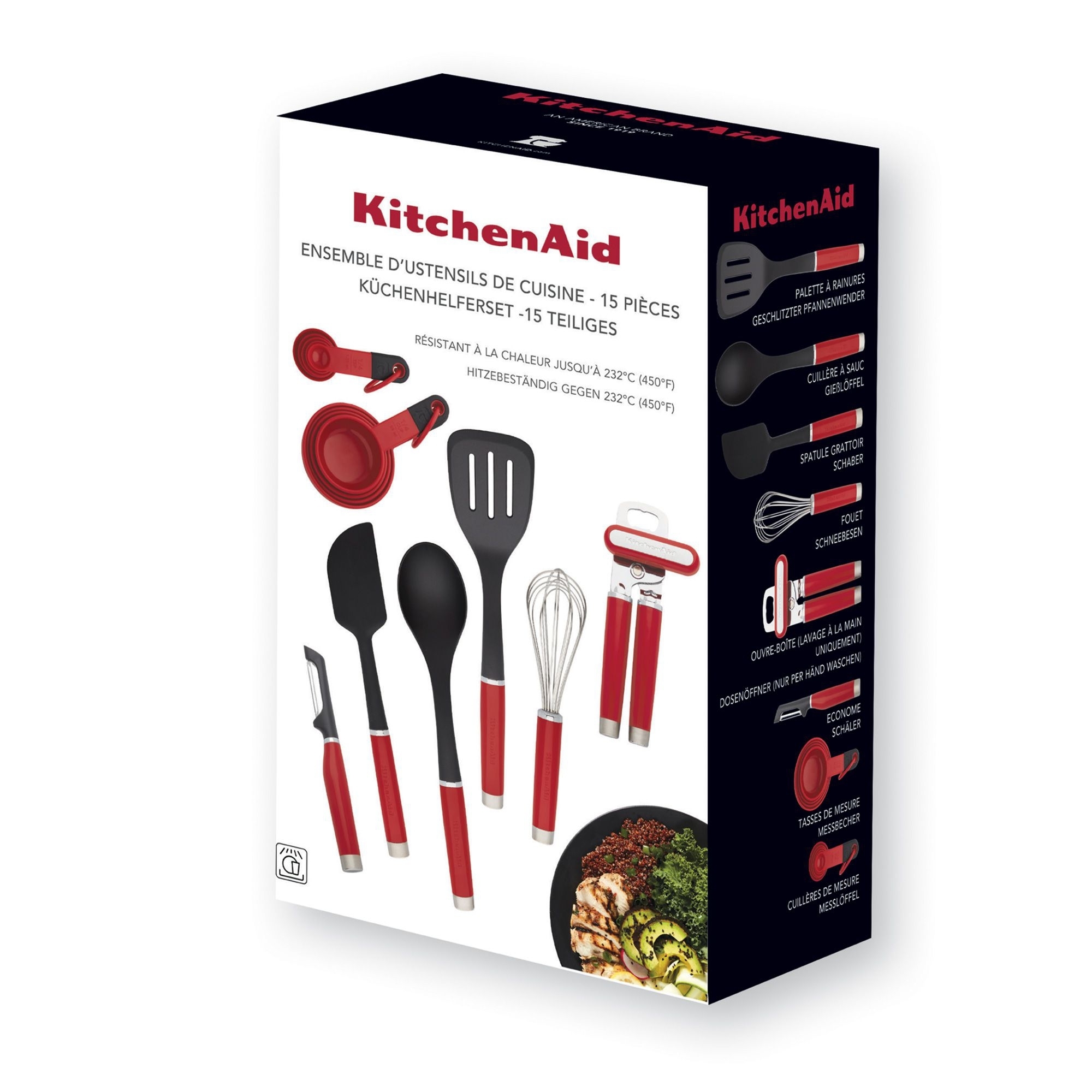 KitchenAid - Set Küchenmaschine 6,6 L +15 tlg. Küchenhelfer-Set + Rezeptbuch „Patisserie leichtgemacht“ - Dried Rose