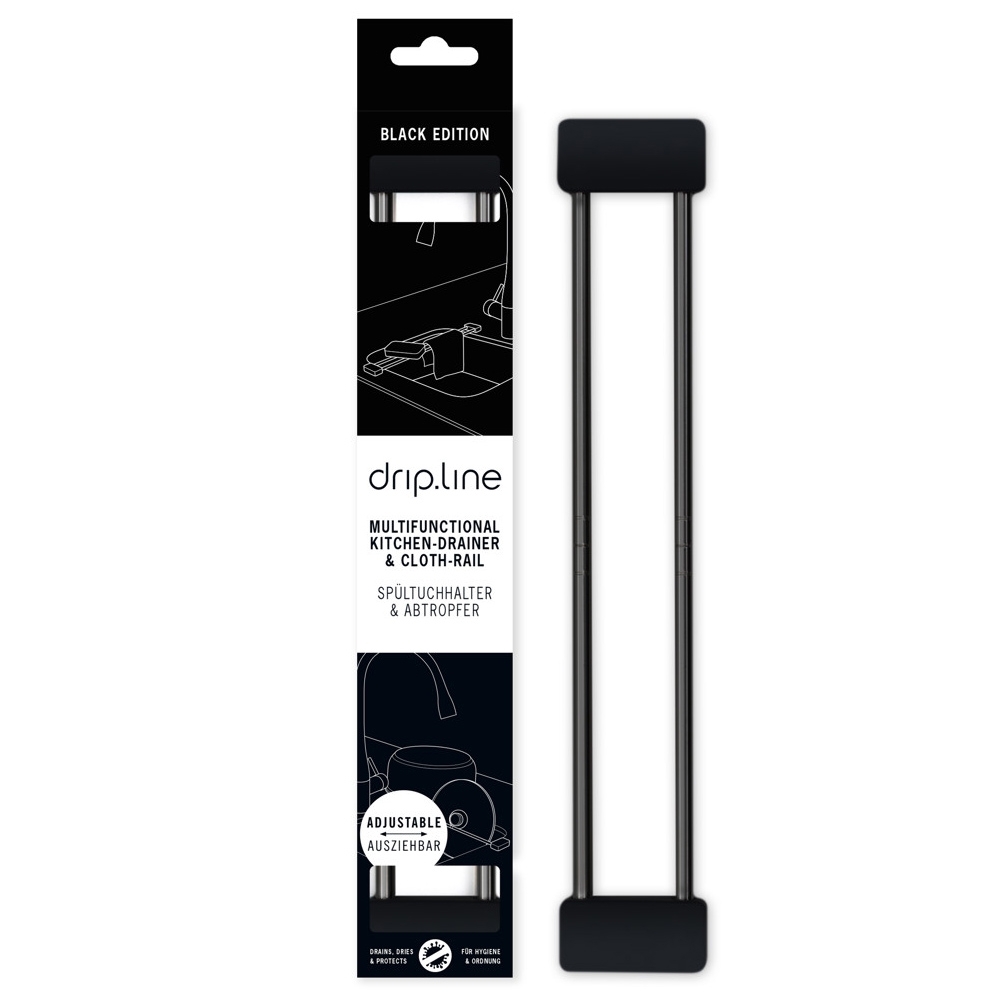 Brainstream - drip.line Spültuchhalter & Abtropfer | Black
