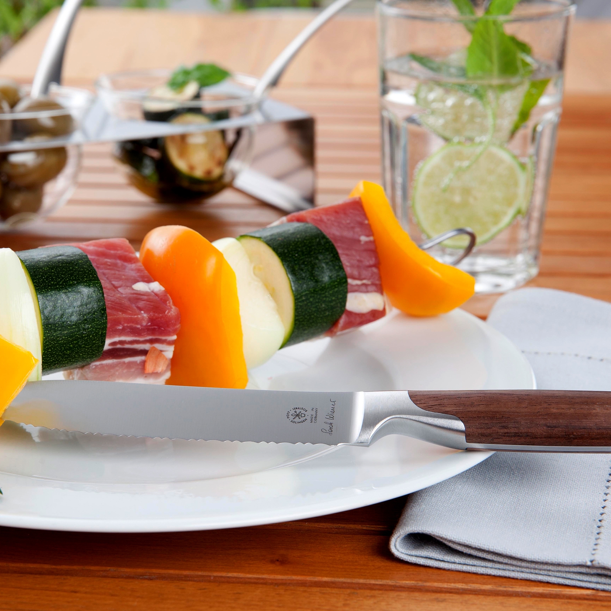 Pott - Sarah Wiener - Slicing knife 13 cm - Walnut Wood Pott - Sarah Wiener - Slicing knife 13 cm - Walnut Wood