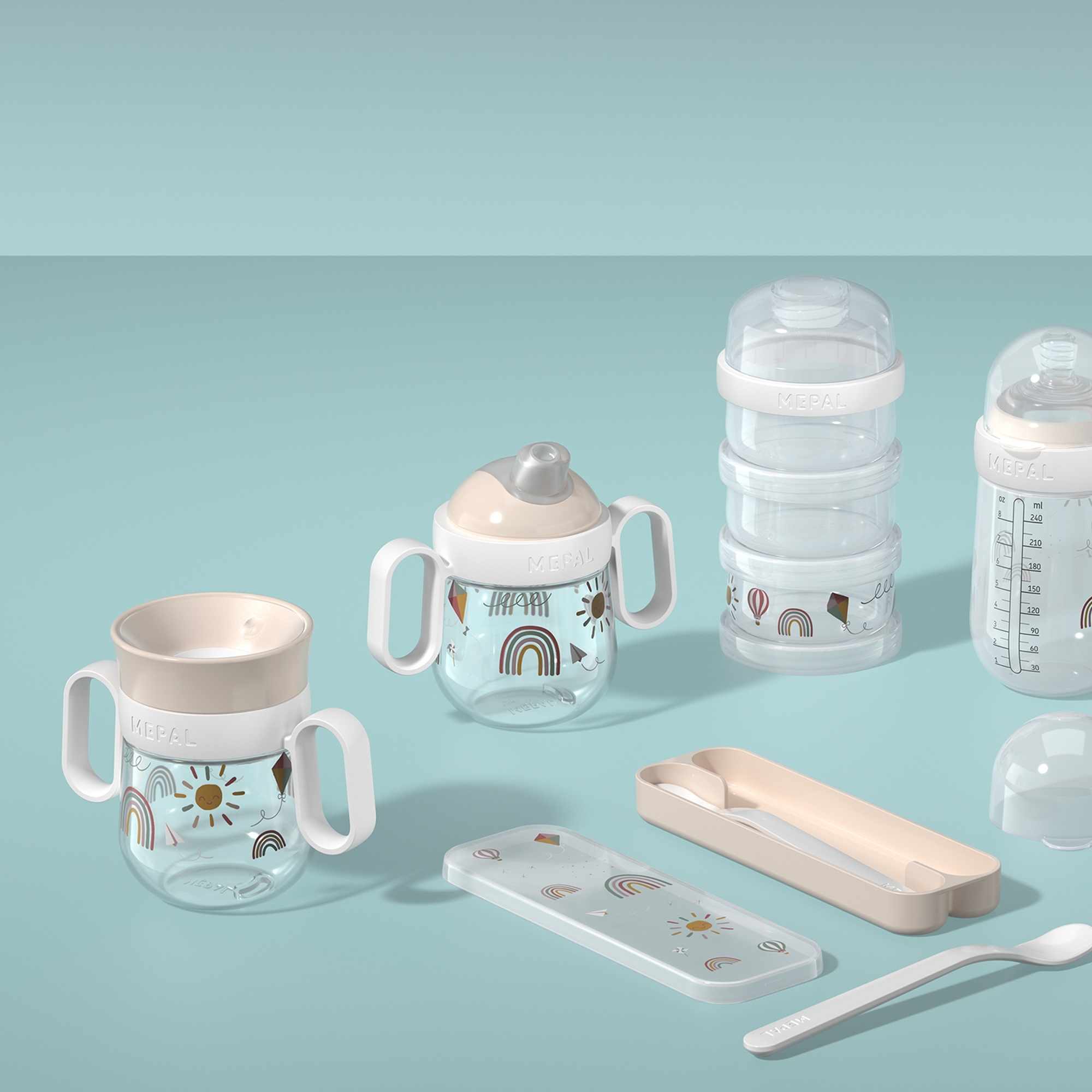 Mepal Mio 360° 200 ml trainer cup sunshine & rainbow