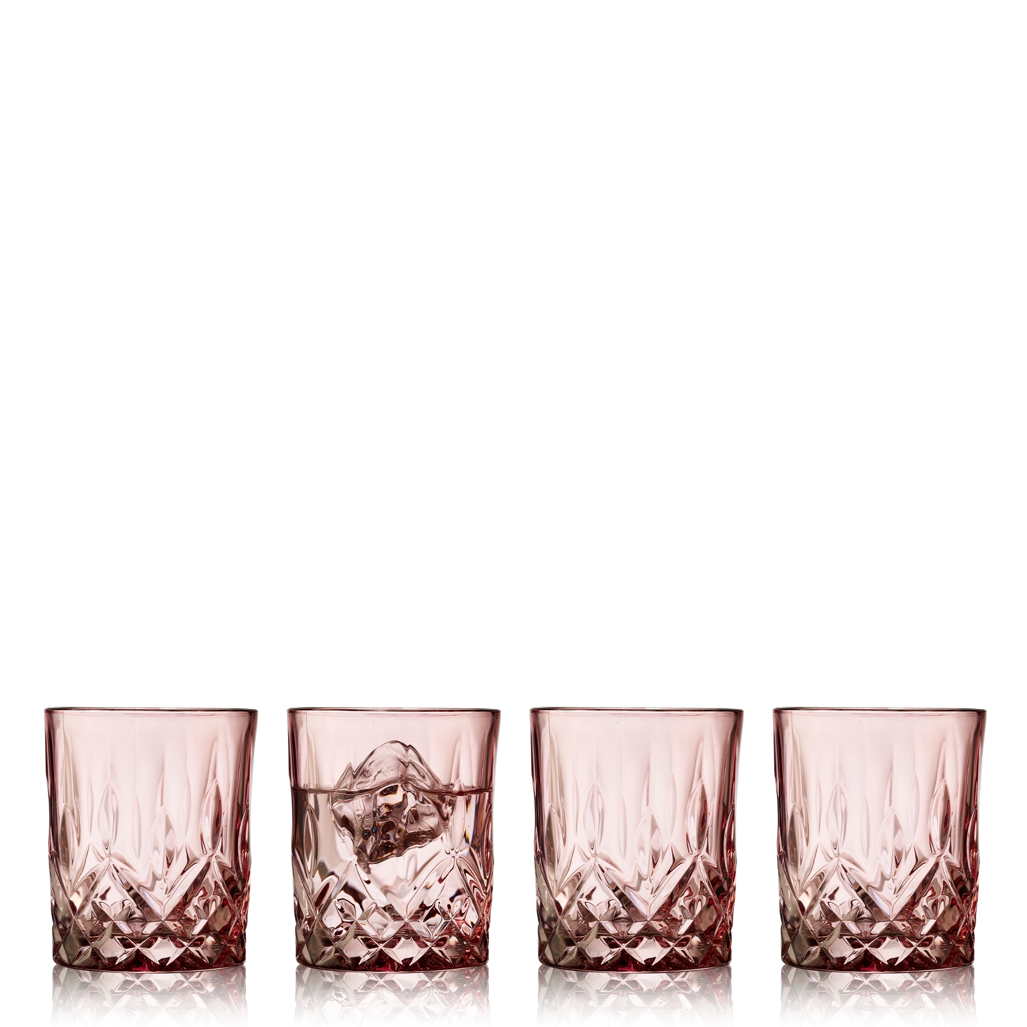 Lyngby Glas -Sorrento - Whiskyglas - 4 Stck. - Pink