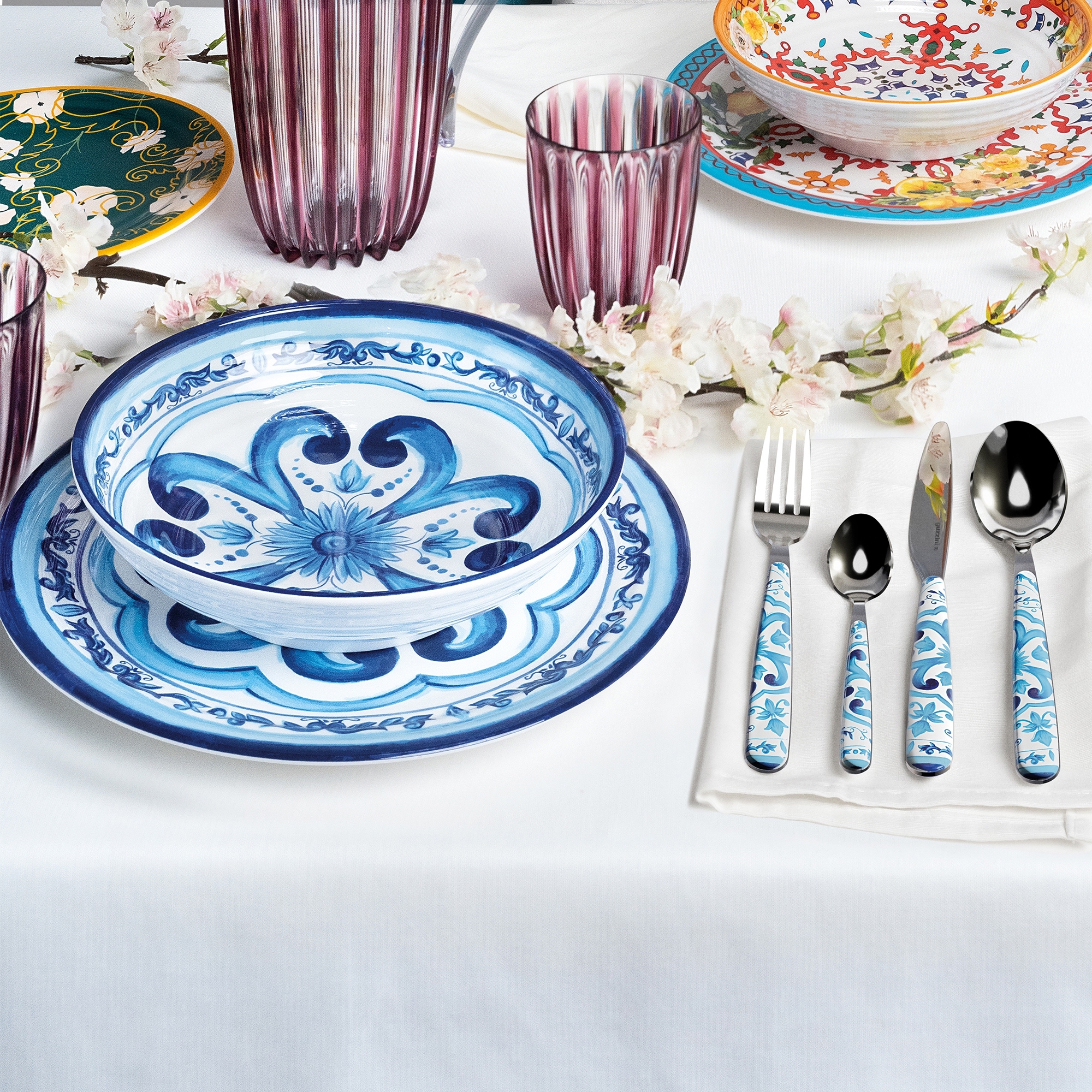 Guzzini - Dessert plate 'Blues' - Mediterranean Blue