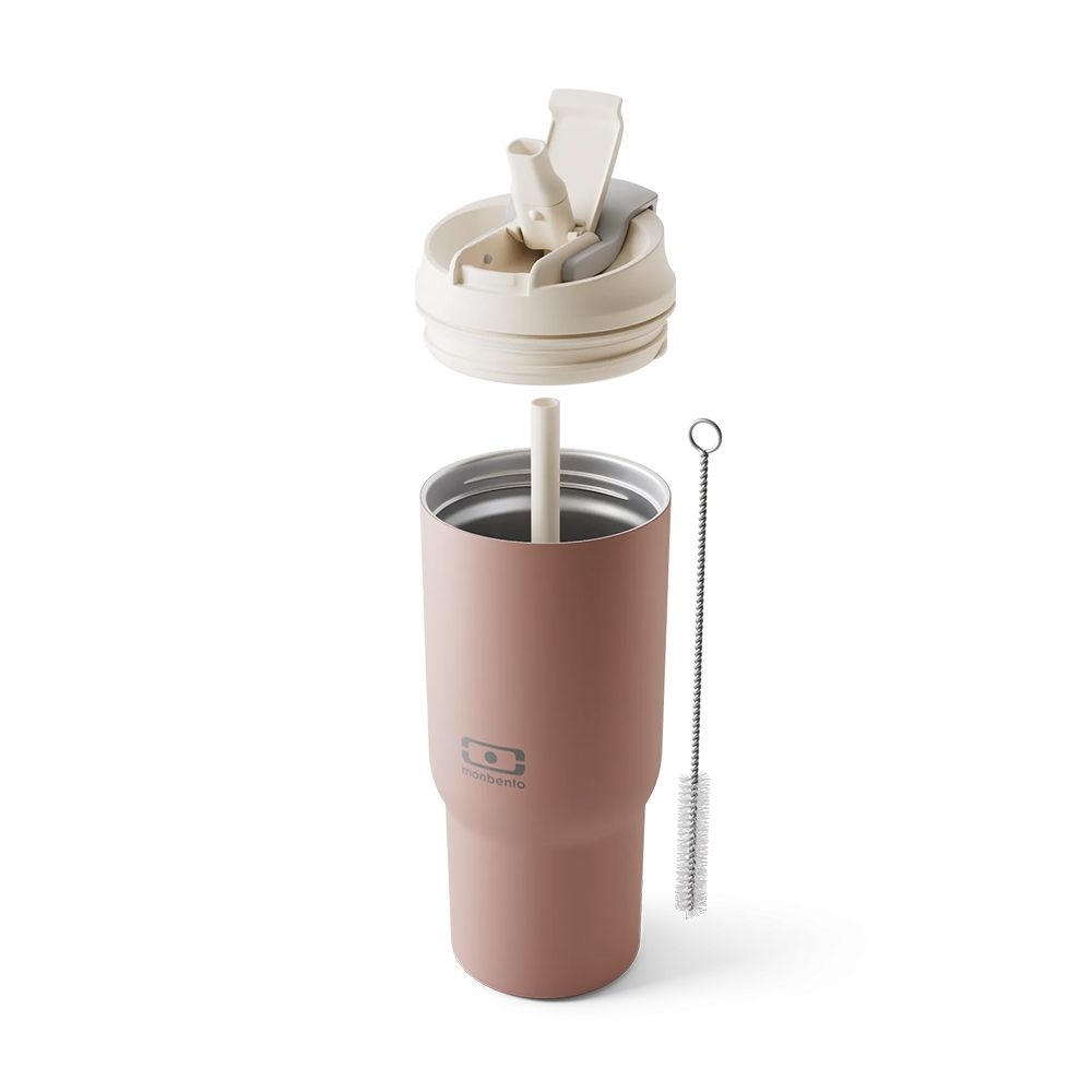 monbento - MB Travel Insulated Cup with Straw, Pink Moka