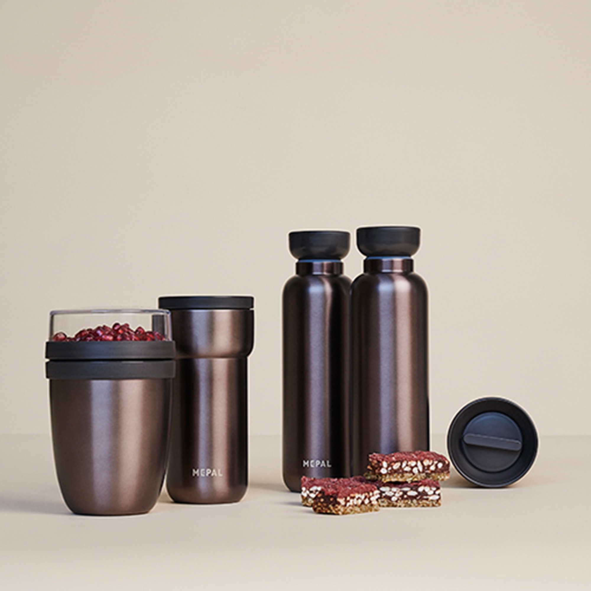 Mepal Ellipse Thermoflasche 500ml in titanium