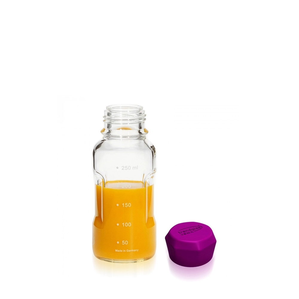 Trend glass Jena - BLUE OCEAN - drinking bottle 250 ml, violett