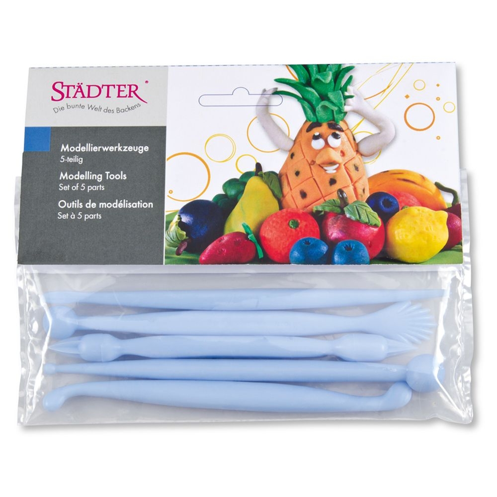 Städter - Modellierwerkzeuge Hellblau - Set, 5-teilig Städter - Modellierwerkzeuge Hellblau - Set, 5-teilig