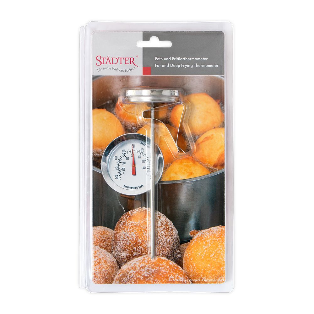 Städter fat and deep-frying thermometer with pot clip