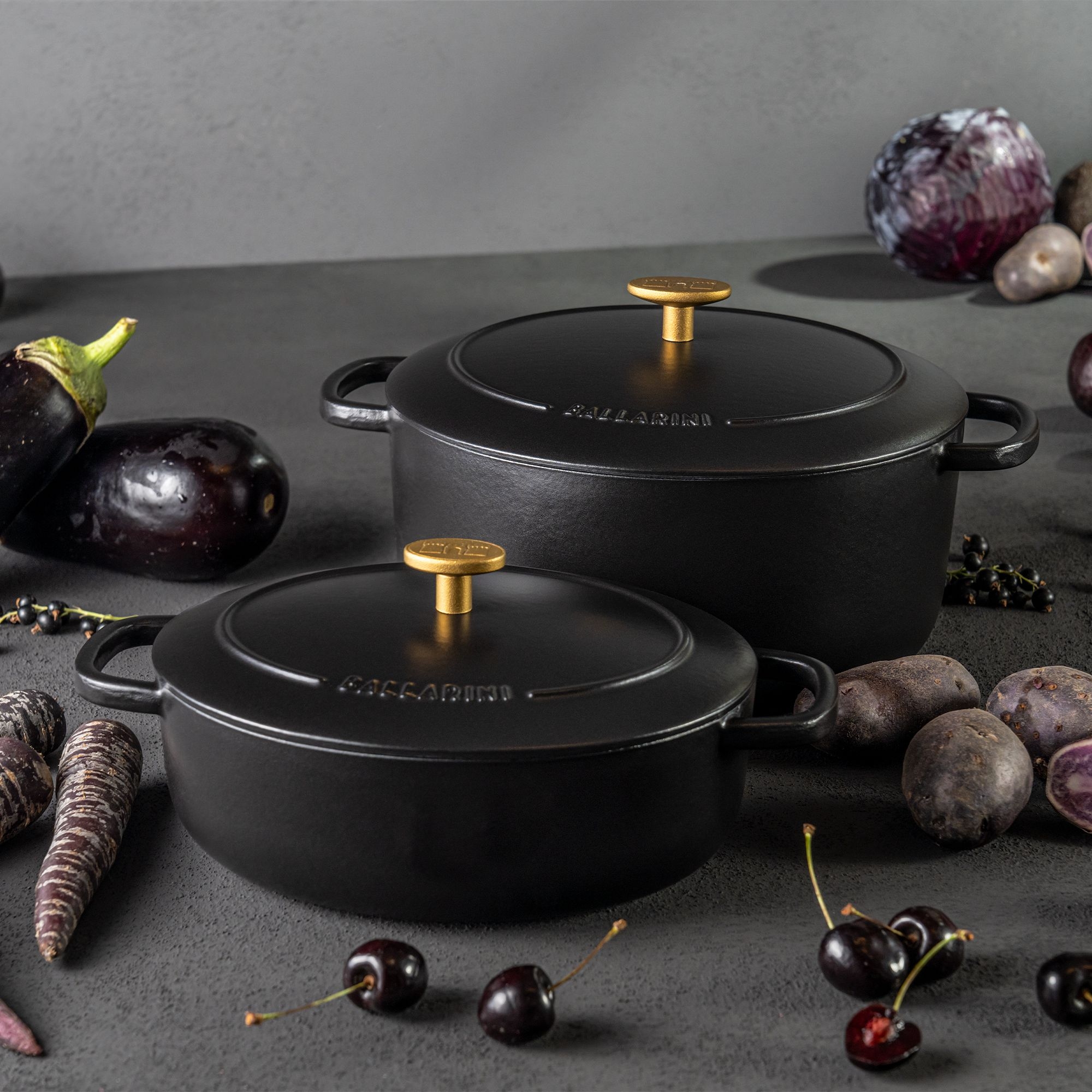 BALLARINI - Cocotte | Bellamonte | round | 28 cm | Black BALLARINI - Cocotte | Bellamonte | round | 28 cm | Black