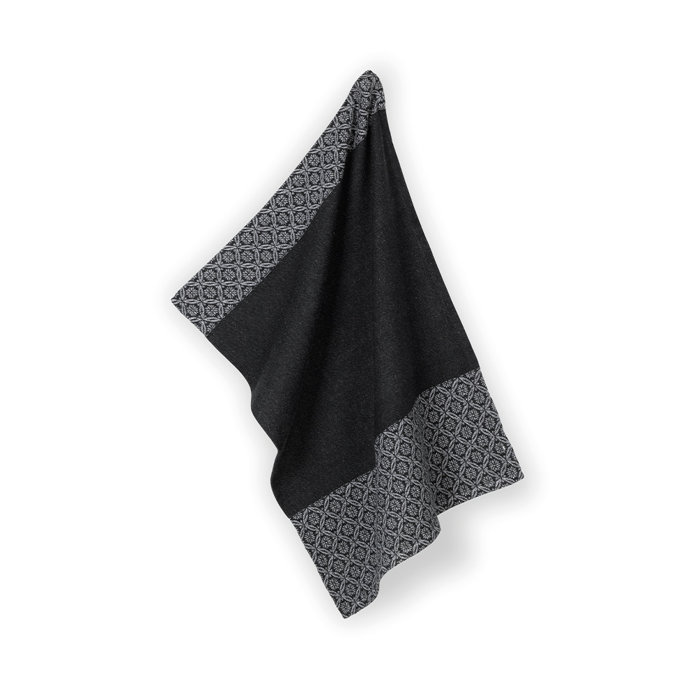 Kela - Tea towel Gianna pattern white / black