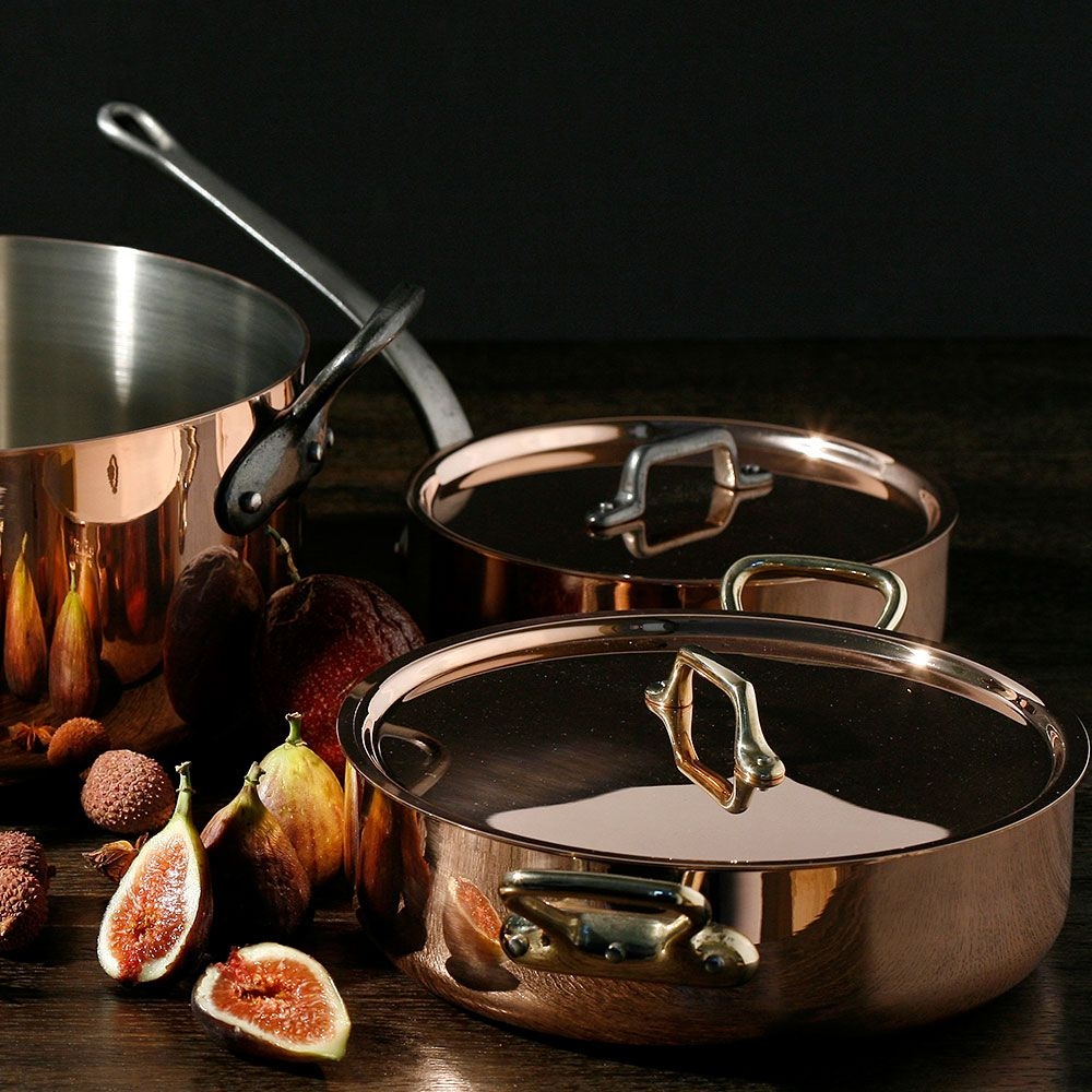 de Buyer - Copper Saucepan with brass handle de Buyer - Copper Saucepan with brass handle