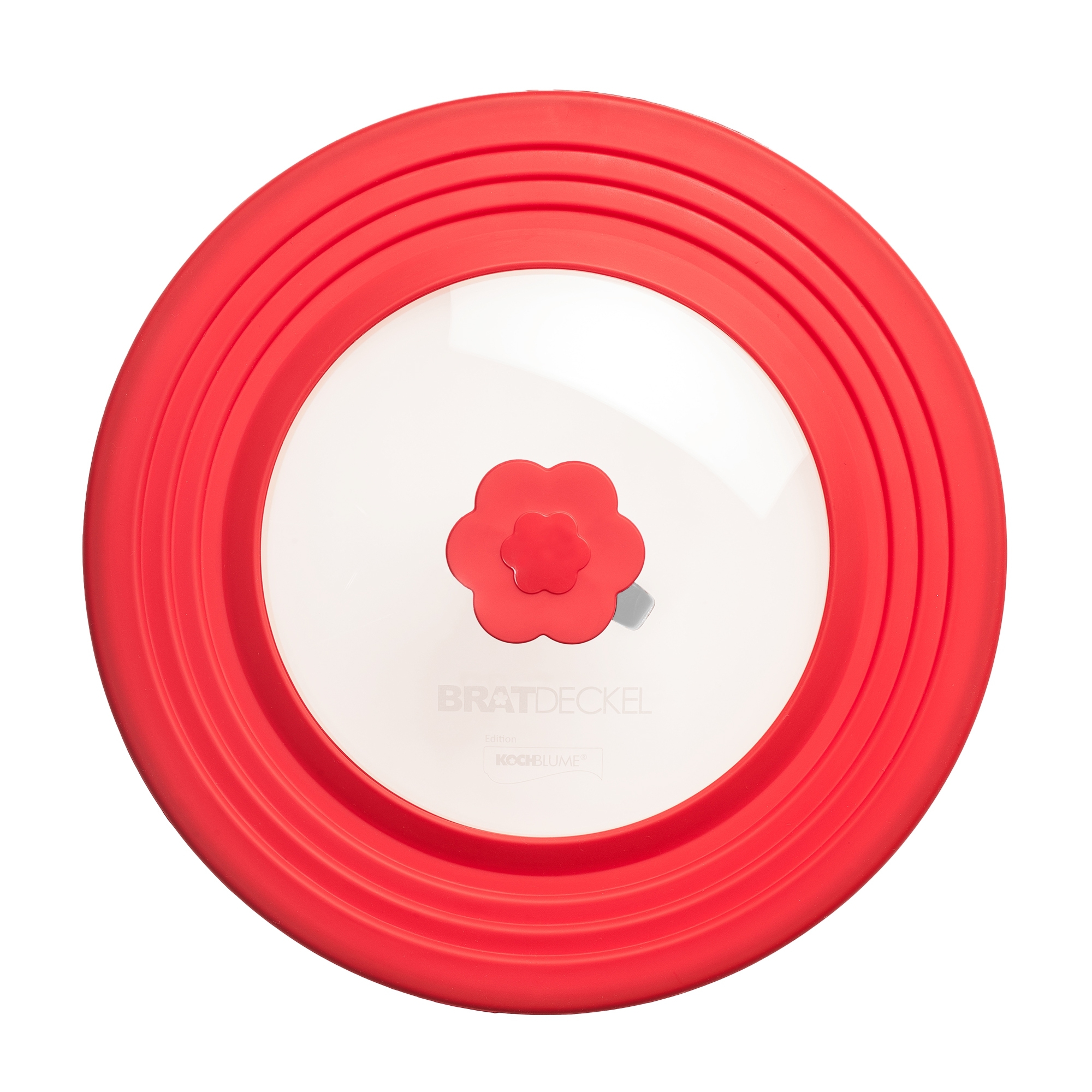 Kochblume - Bratdeckel - groß 31 cm, rot