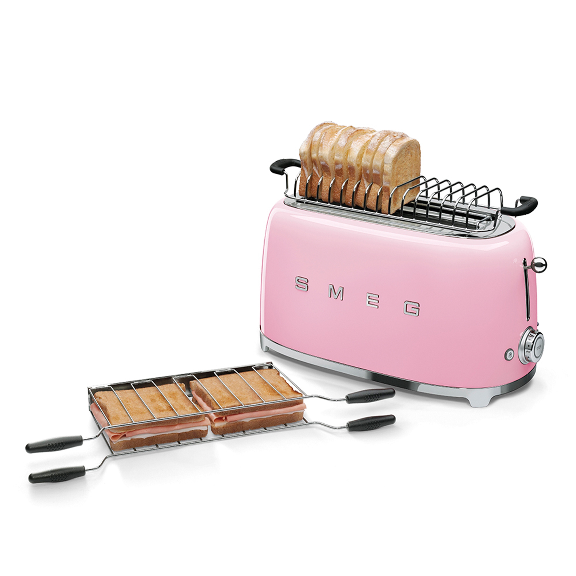 Smeg - 2-slot toaster long TSF02 - design line style The 50 ° years