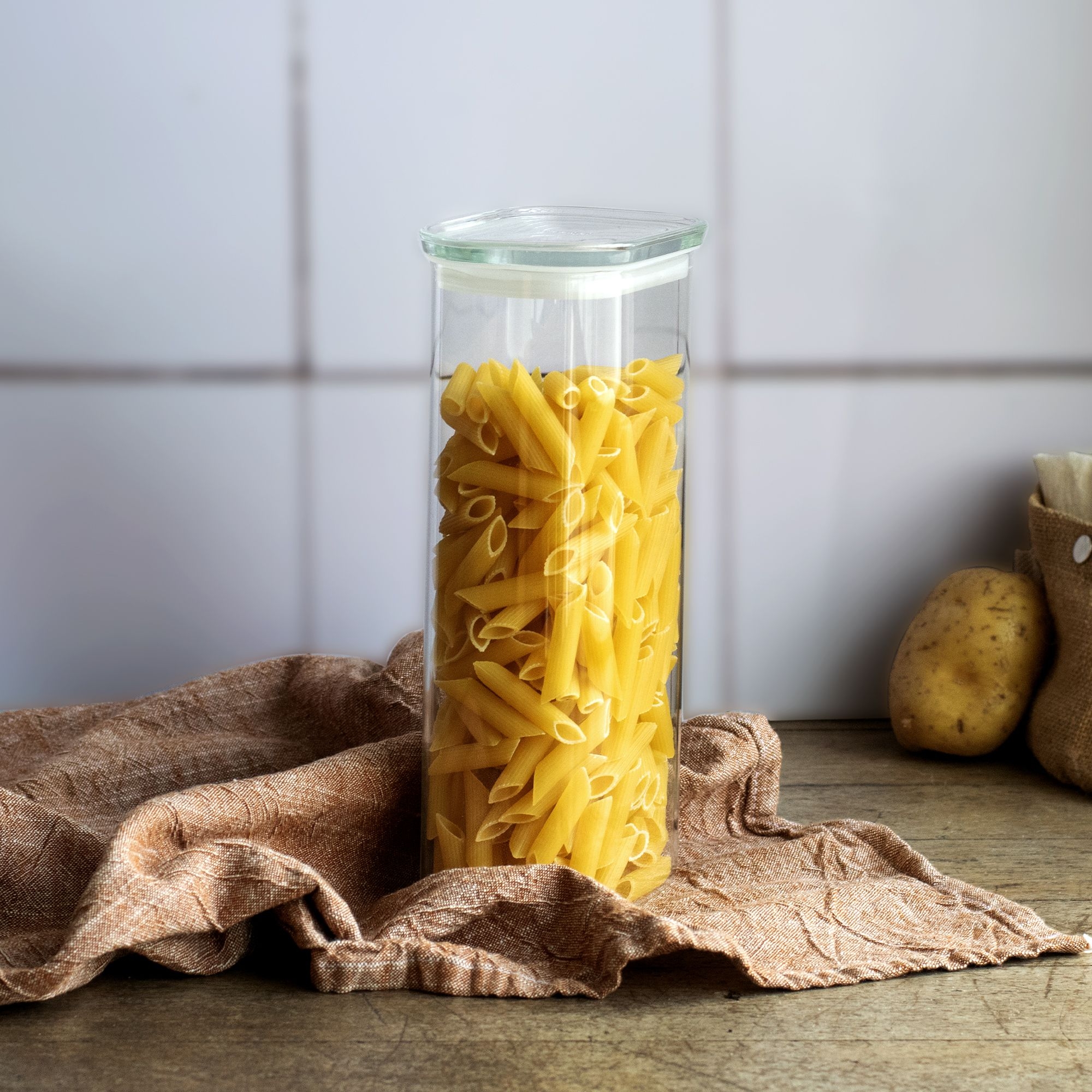 Pebbly - Rechteckige Vorratsdose 1800 ml - Glas