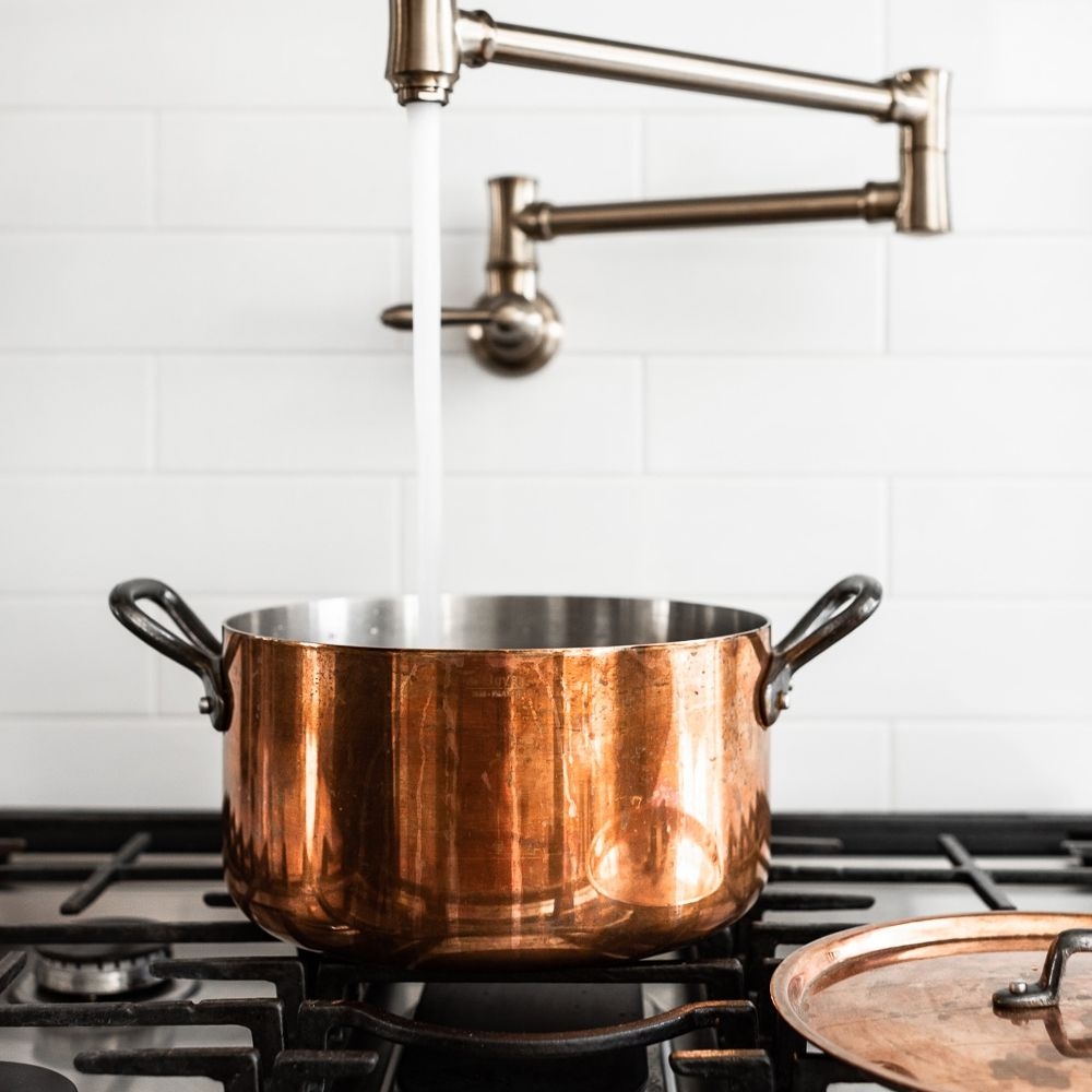 de Buyer - High stewpan with lid, cast-iron handles