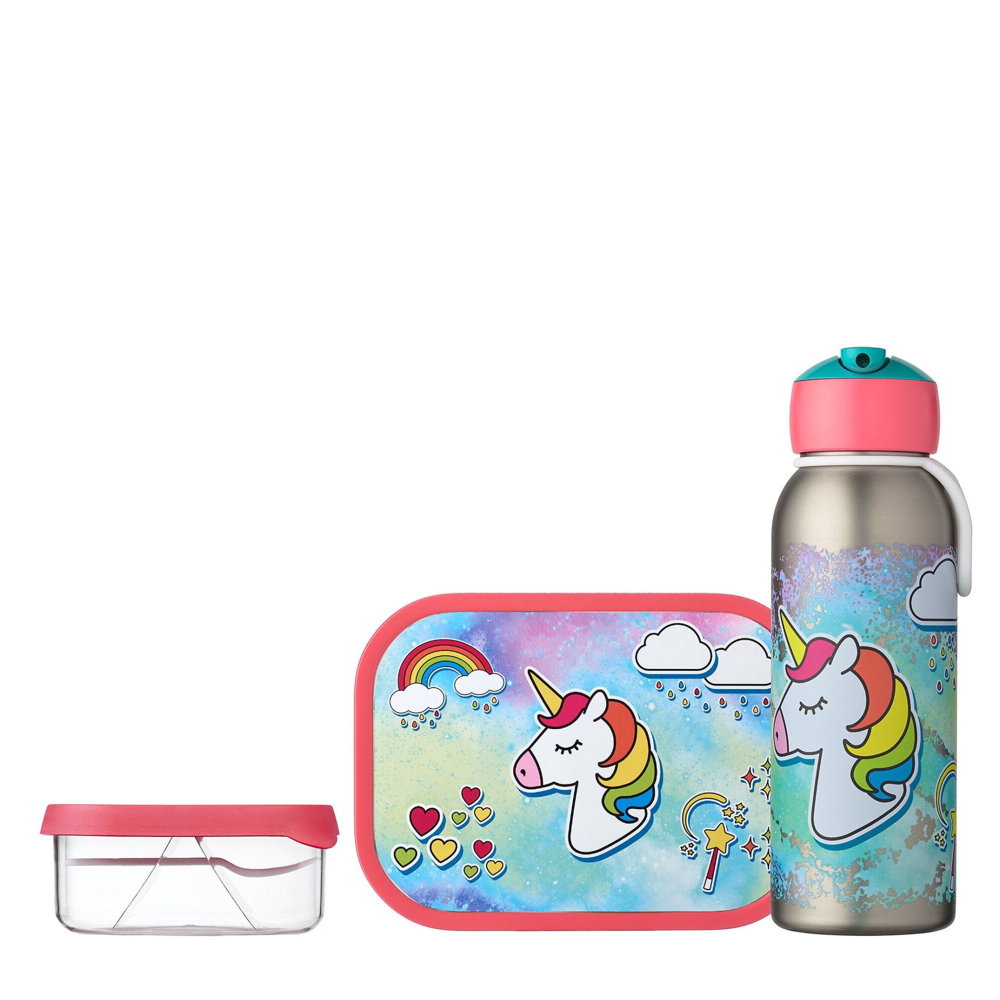 Mepal - Campus promotional break set (lunch box + thermos bottle flip-up + fruit box) - Unicorn