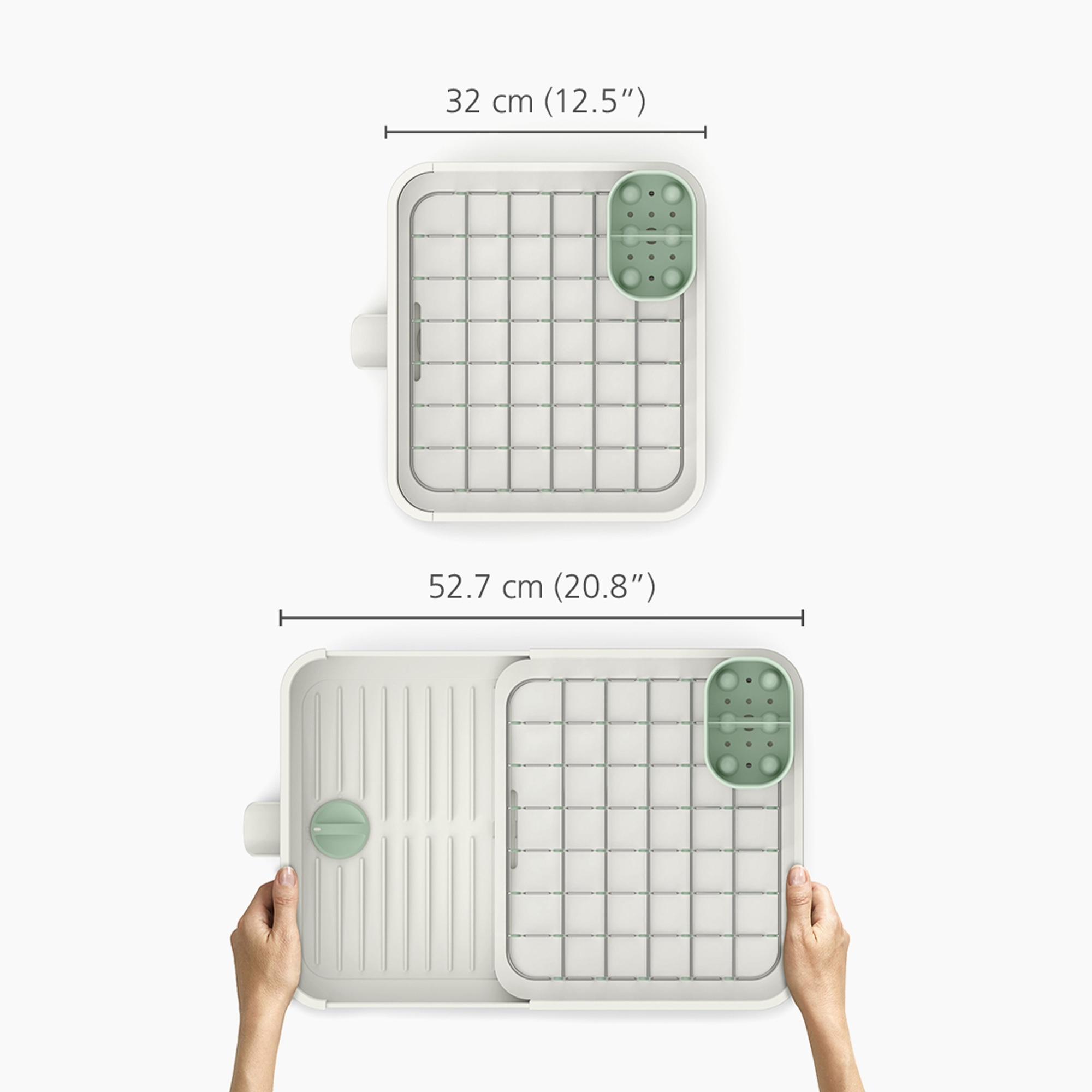 Joseph Joseph - Extend™ Expandable Dish Drainer - Stone Green Joseph Joseph - Extend™ Expandable Dish Drainer - Stone Green