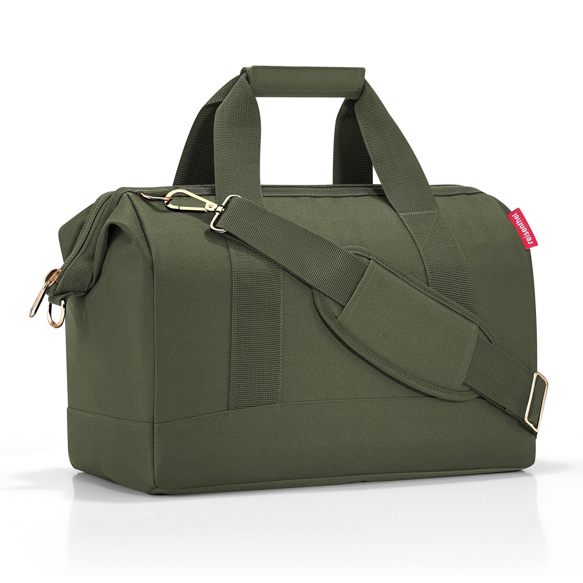 Olive green travel bag with carry handles