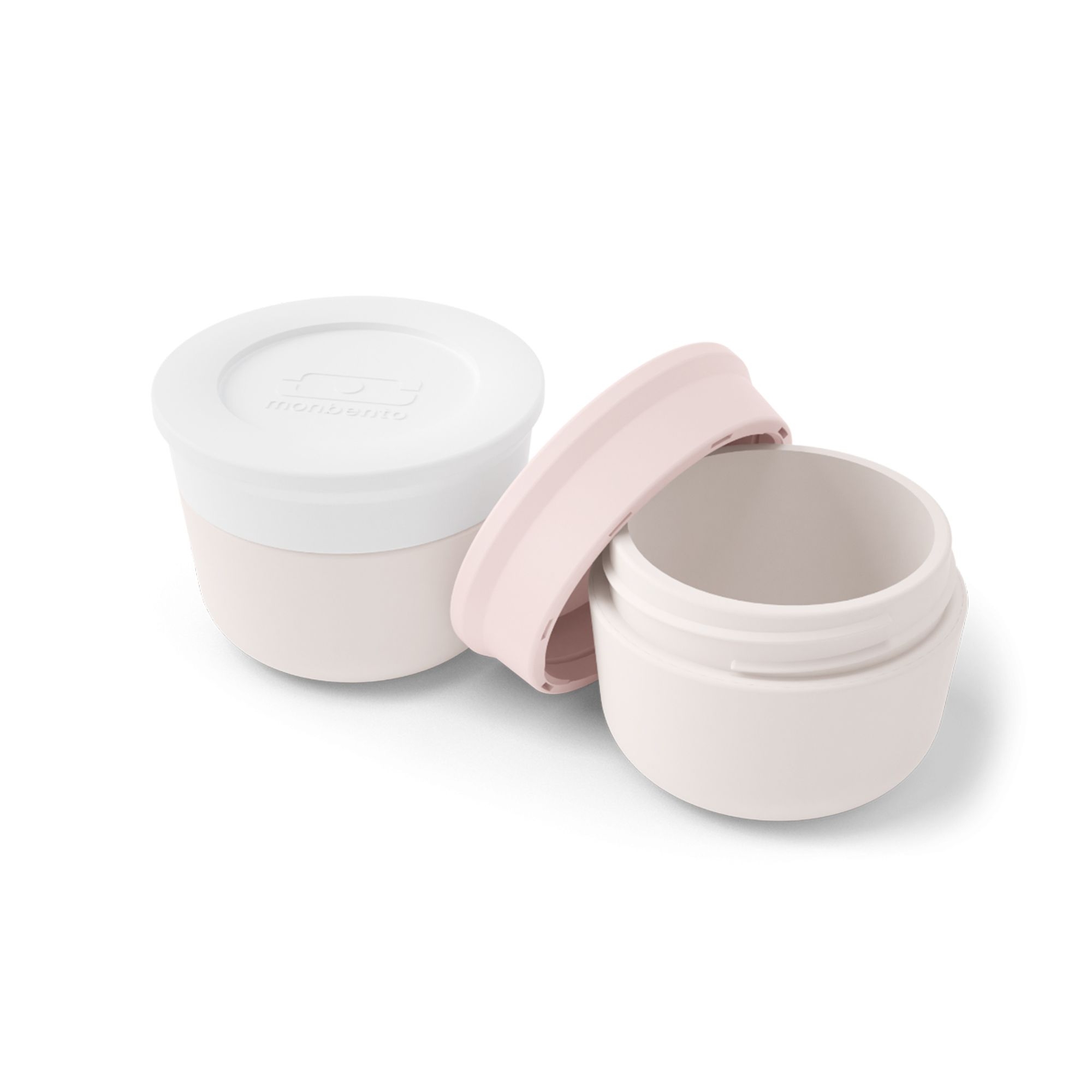 monbento - MB Temple S Natural White/Natural Pink - Sauce jars, 2 pieces monbento - MB Temple S Natural White/Natural Pink - Sauce jars, 2 pieces