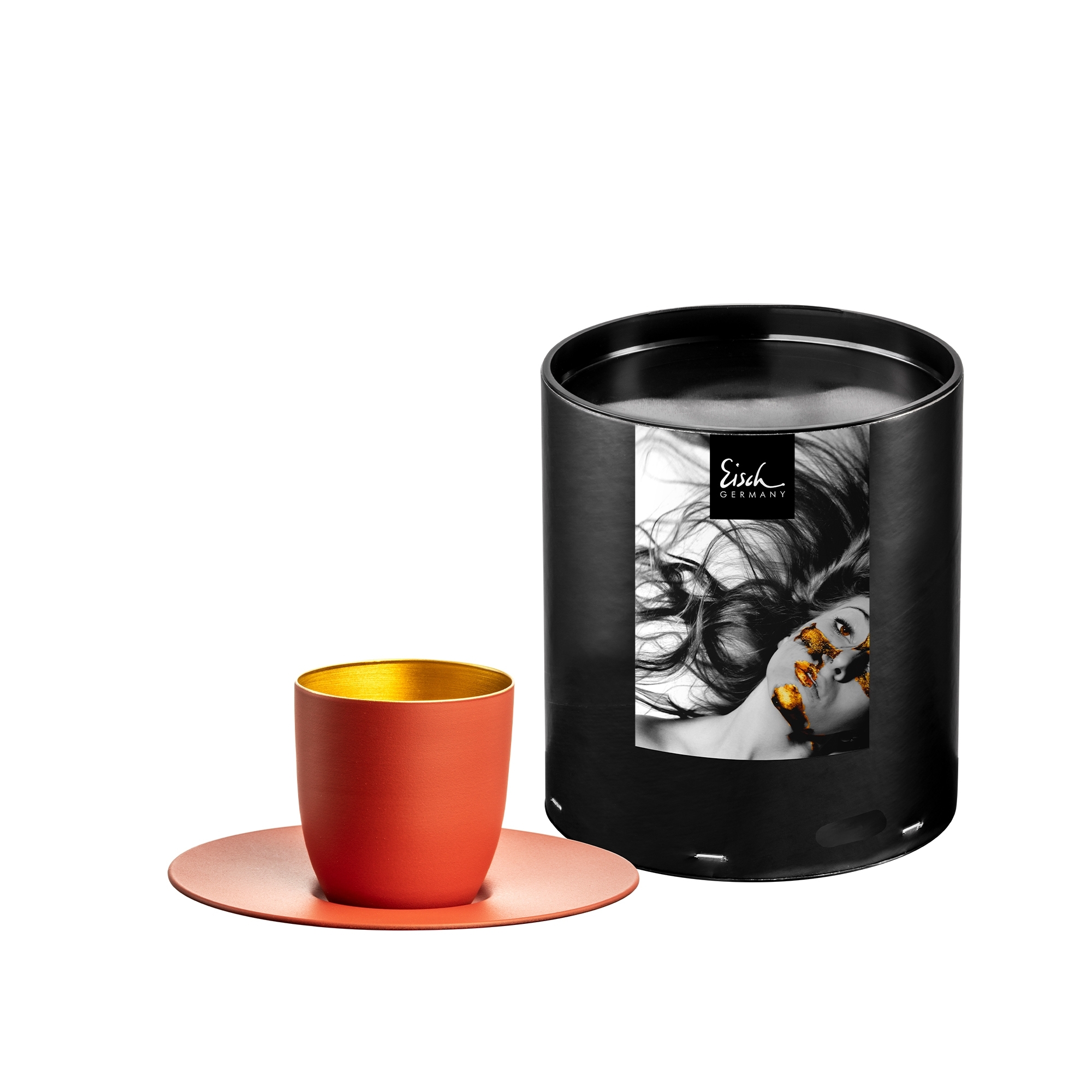 Eisch – COSMO COLLECT espresso set, coral/gold