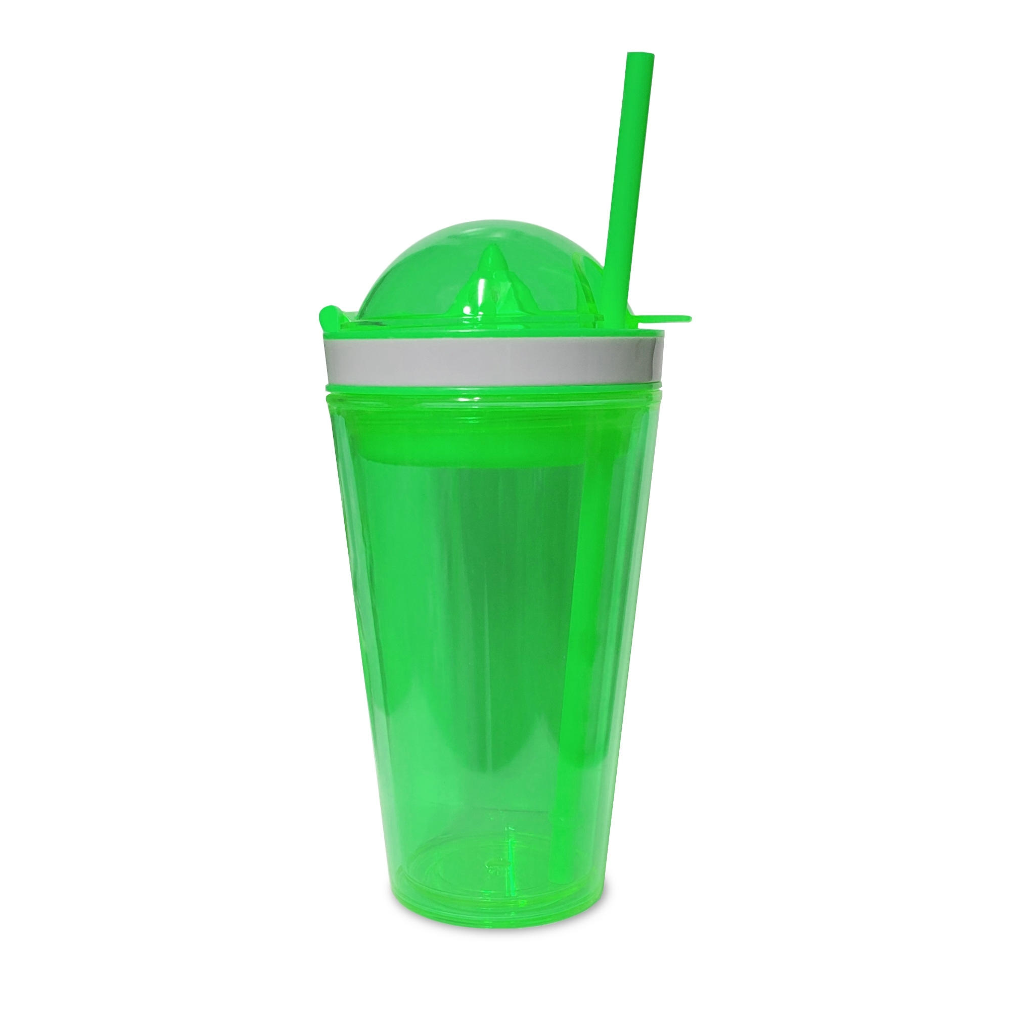 zak!designs - Trinkbecher mit Zitronenpresse und Strohhalm, grün