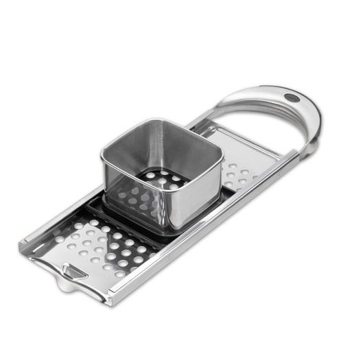 Stainless Steel Ergonomic Cheese Grater with Black Santoprene Handle - 10  1/4 L