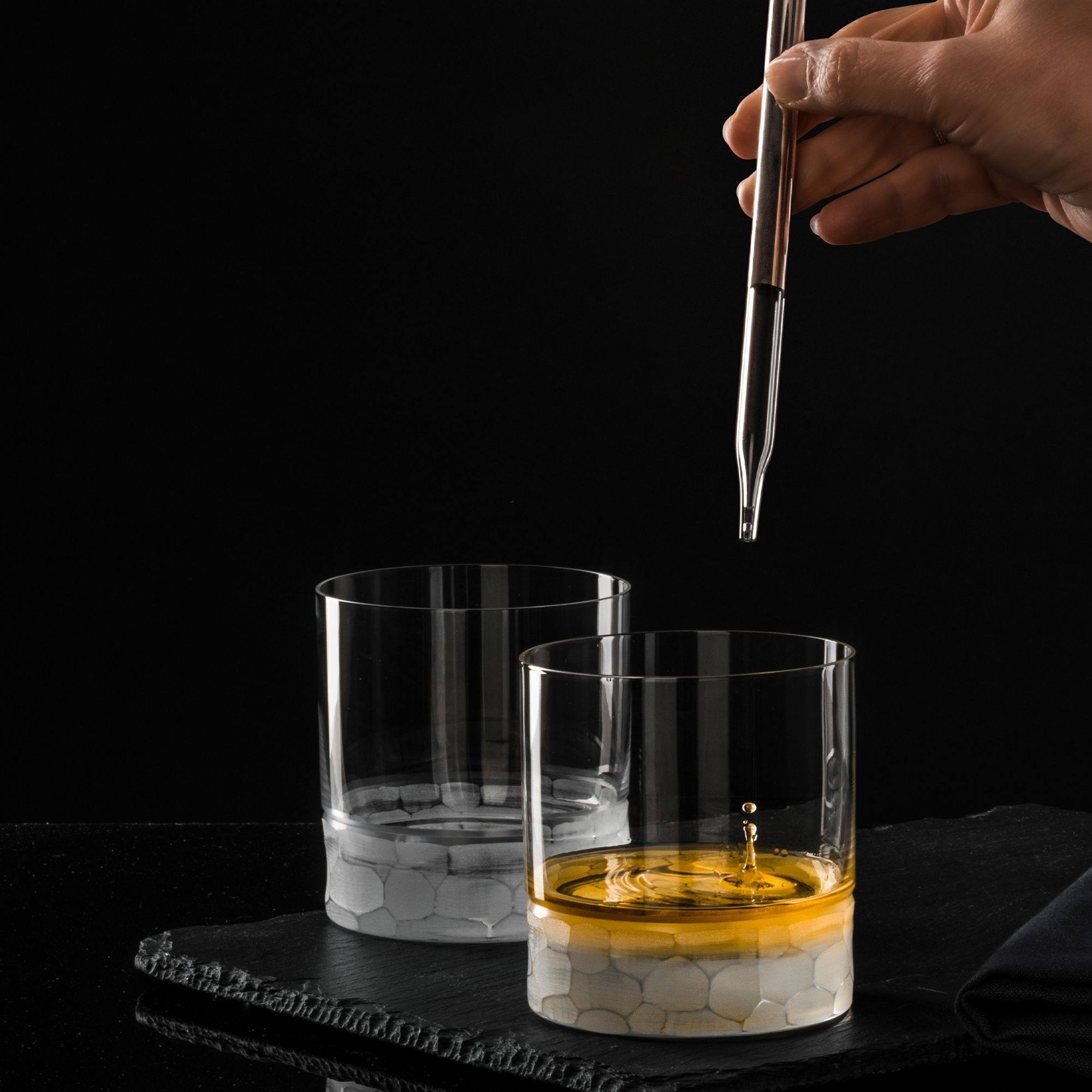 Eisch - Whisky/Rum Pipette GENTLEMAN, platin