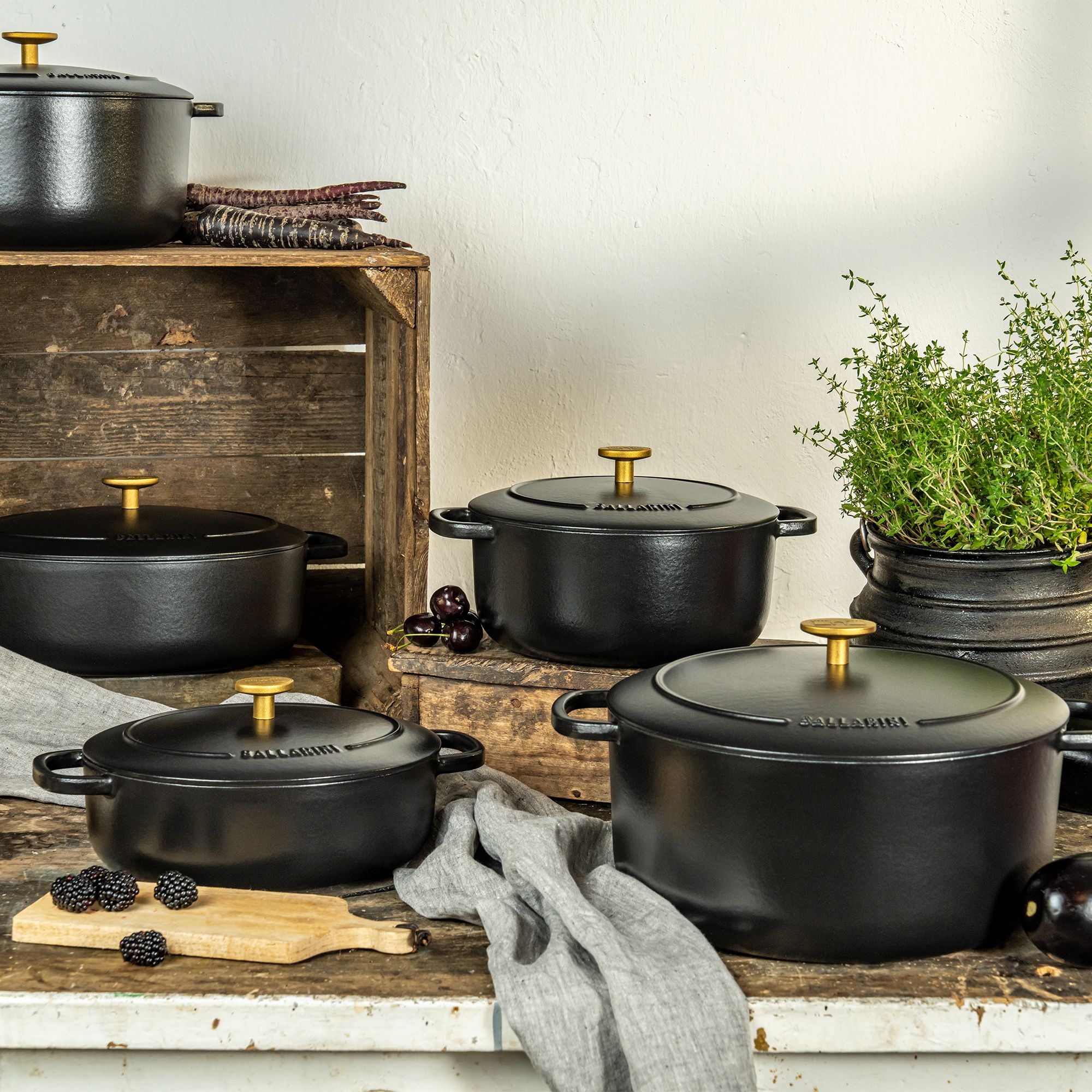 BALLARINI - Cocotte | Bellamonte | rund | 20 cm | Schwarz