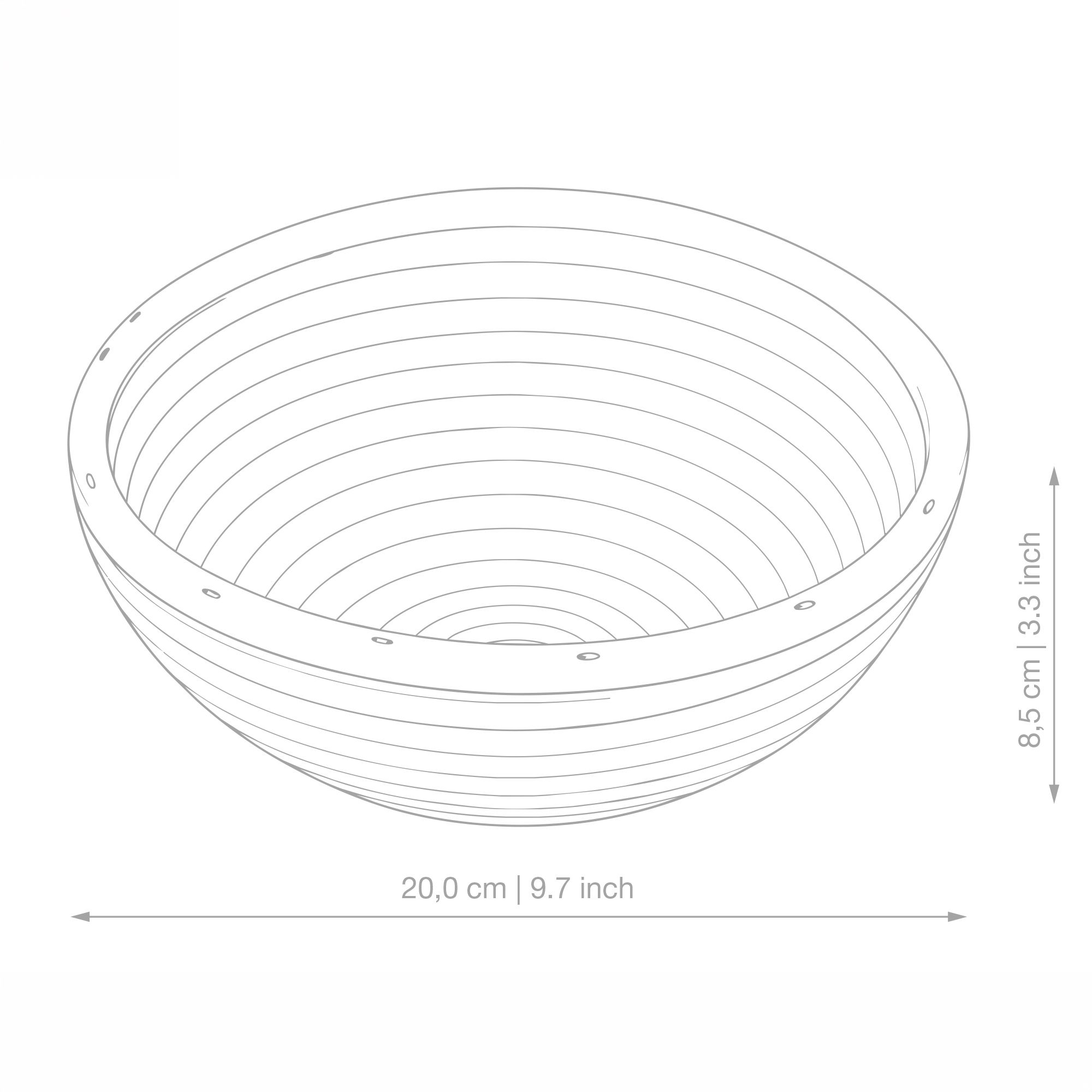 Proofing Basket round - PADEIRO - 20 cm | Culinaris