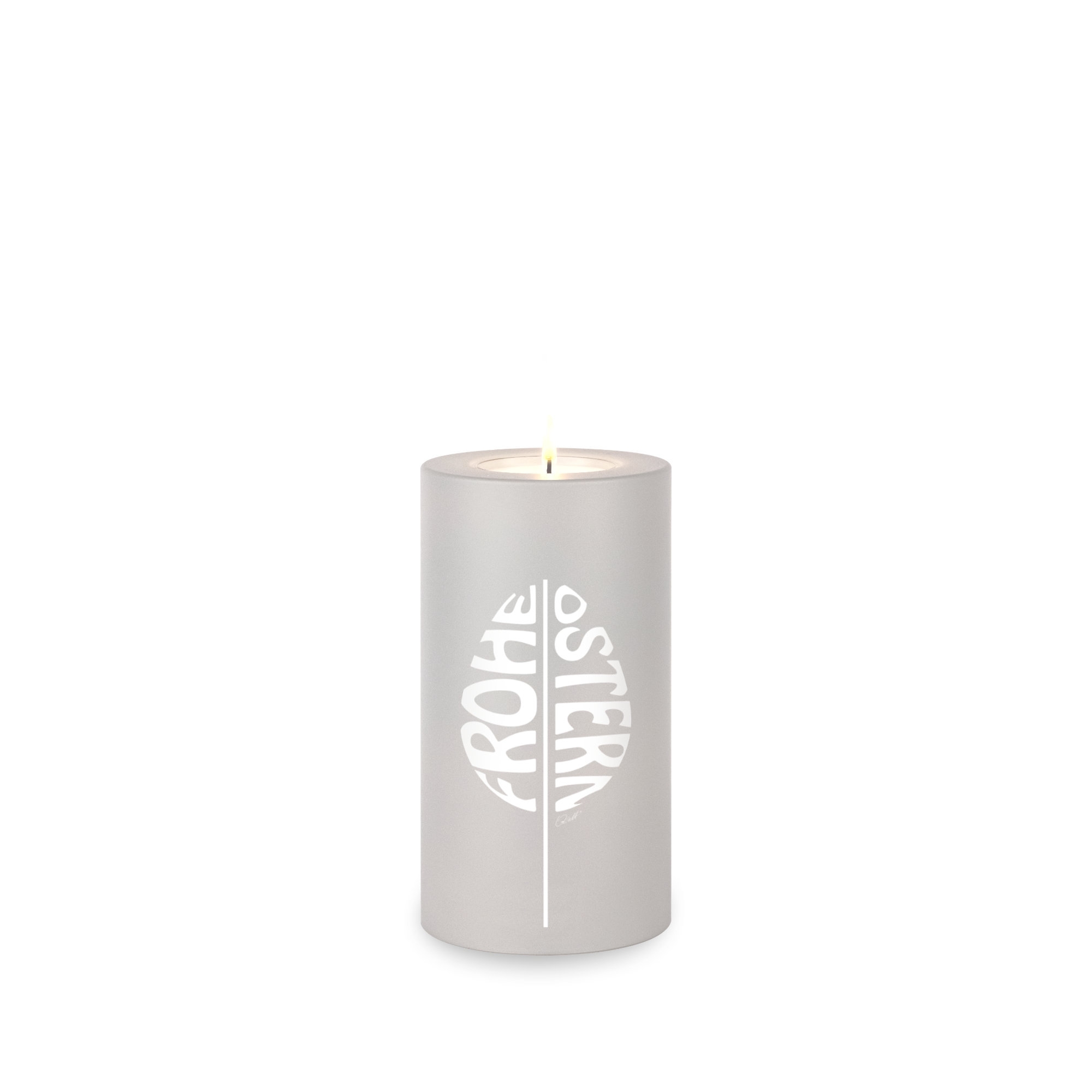 Qult Farluce Trend - Tealight Candle Holder - cloud grey "Happy Easter" Qult Farluce Trend - Tealight Candle Holder - cloud grey "Happy Easter"