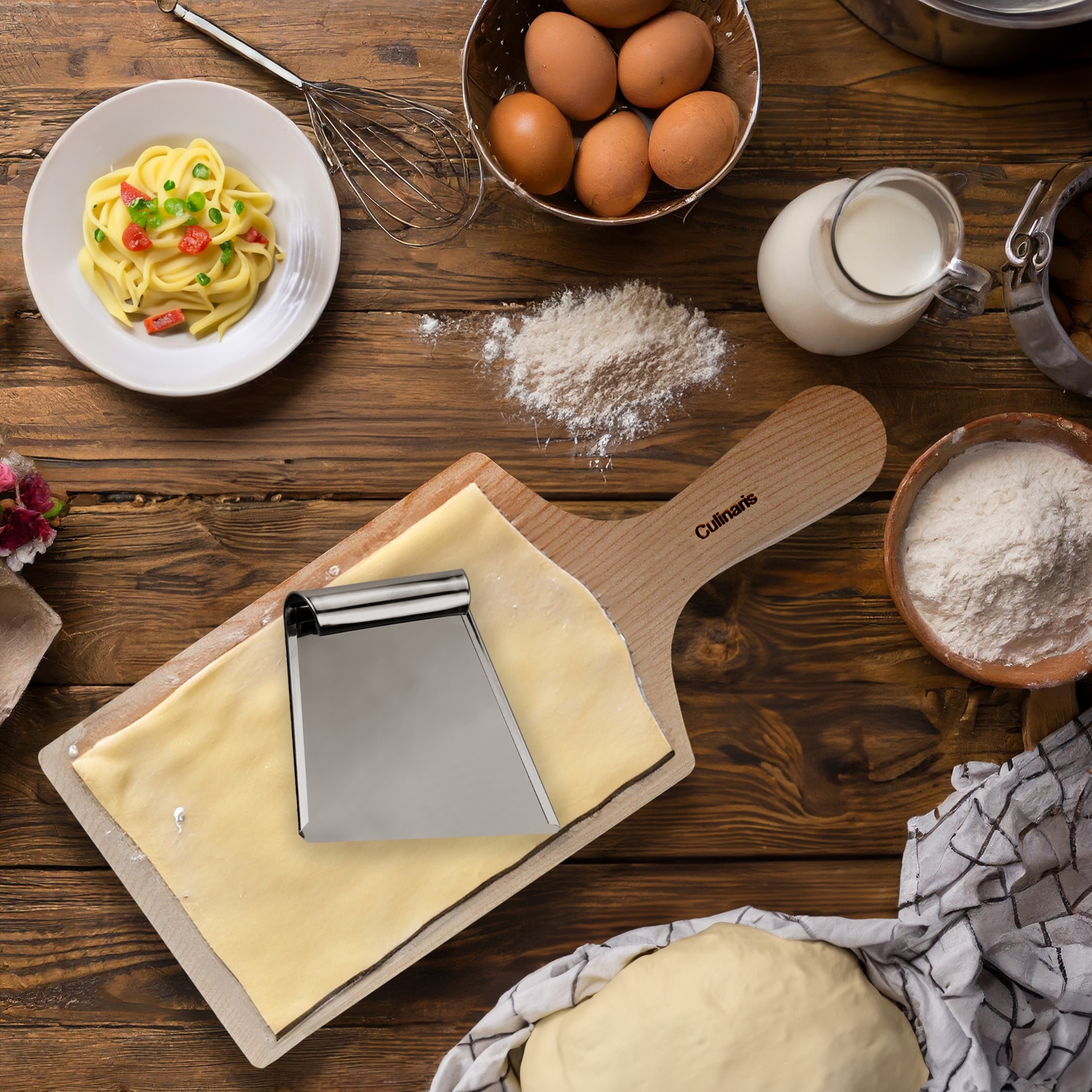 Spaetzle board with scraper - maple wood | Culinaris Spaetzle board with scraper - maple wood | Culinaris