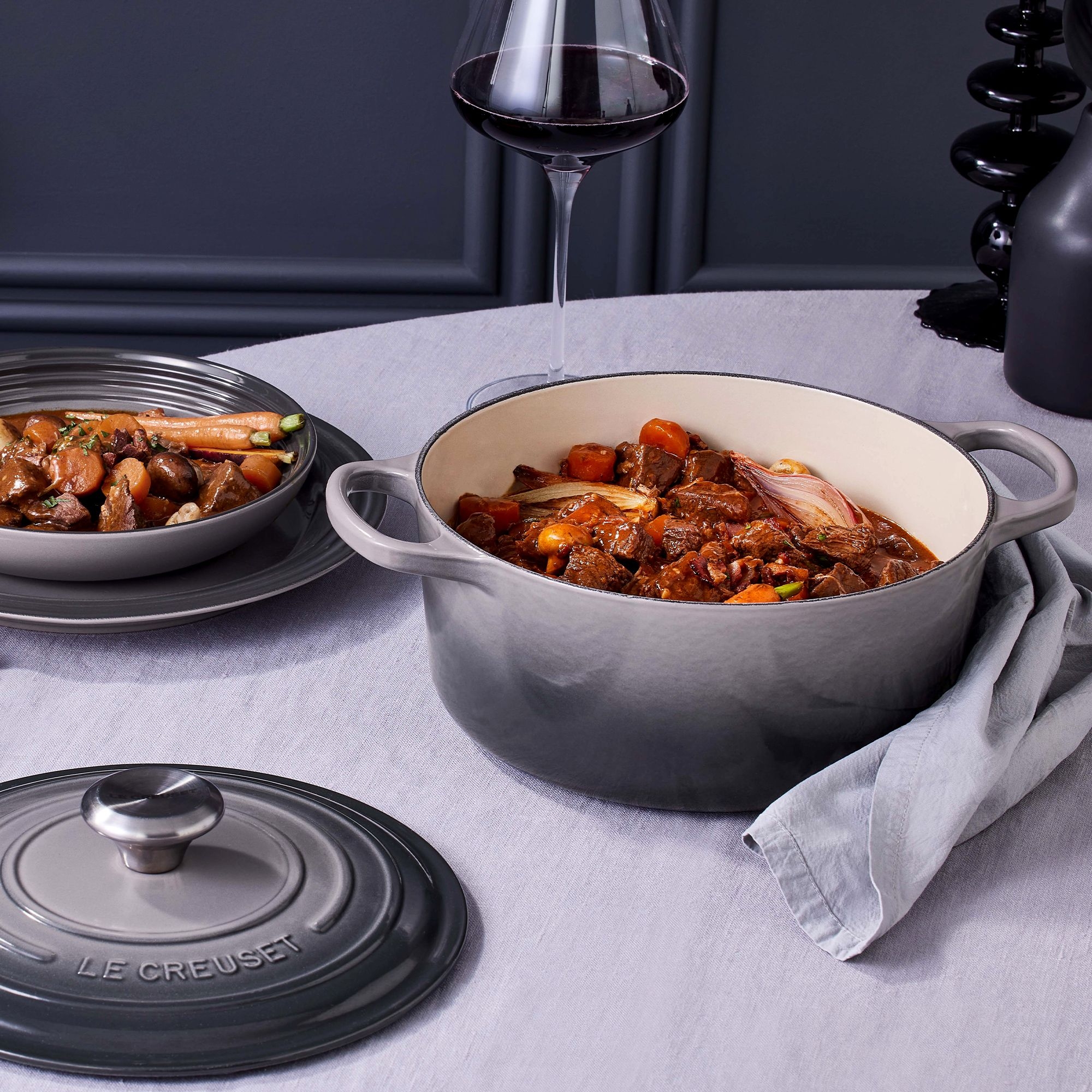 Le Creuset - Signature Bräter Rund - 34 cm - Flint