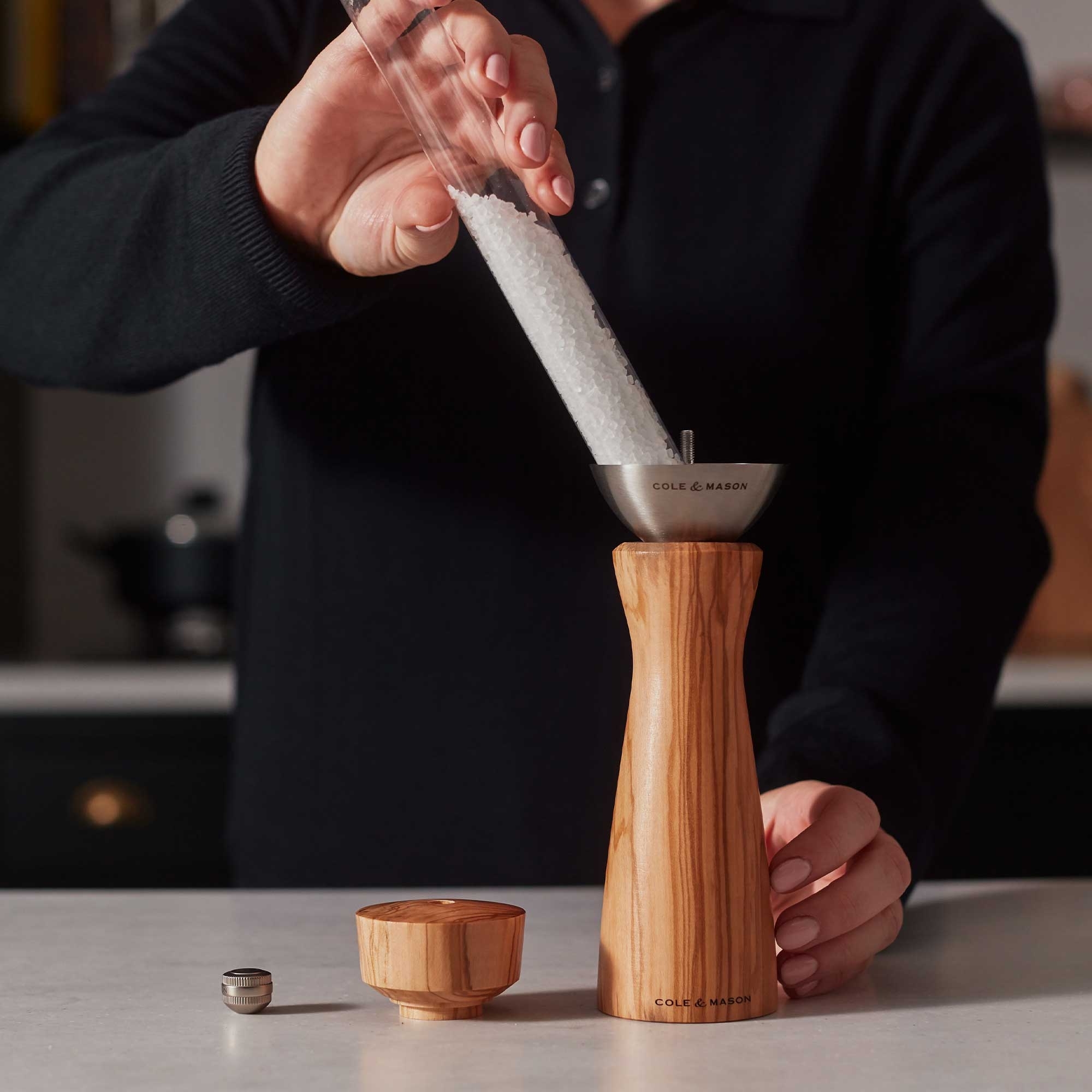 COLE & MASON - Portobello Salt Mill | Olive Wood