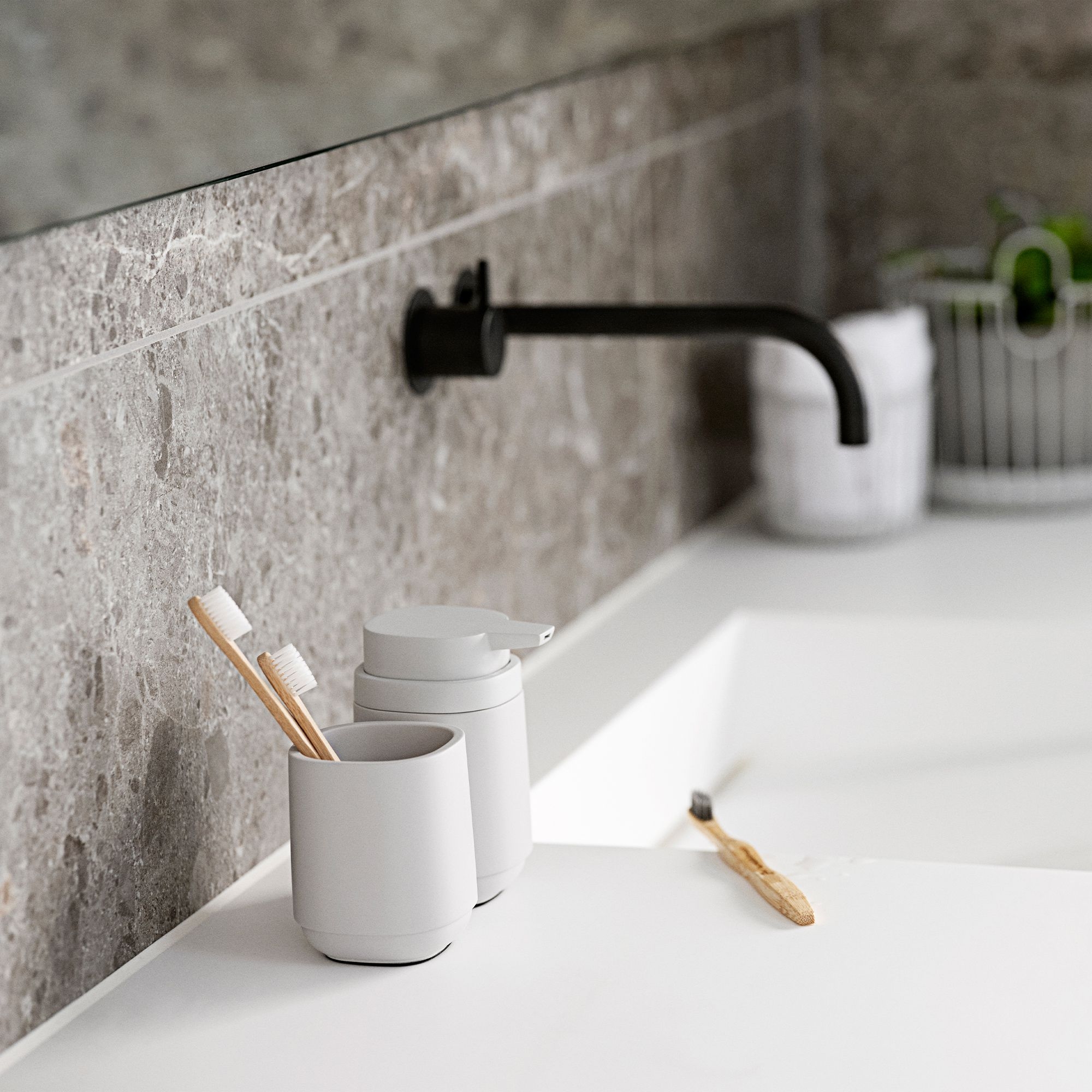 Zone - Time Zahnbürstenbecher - Soft Grey