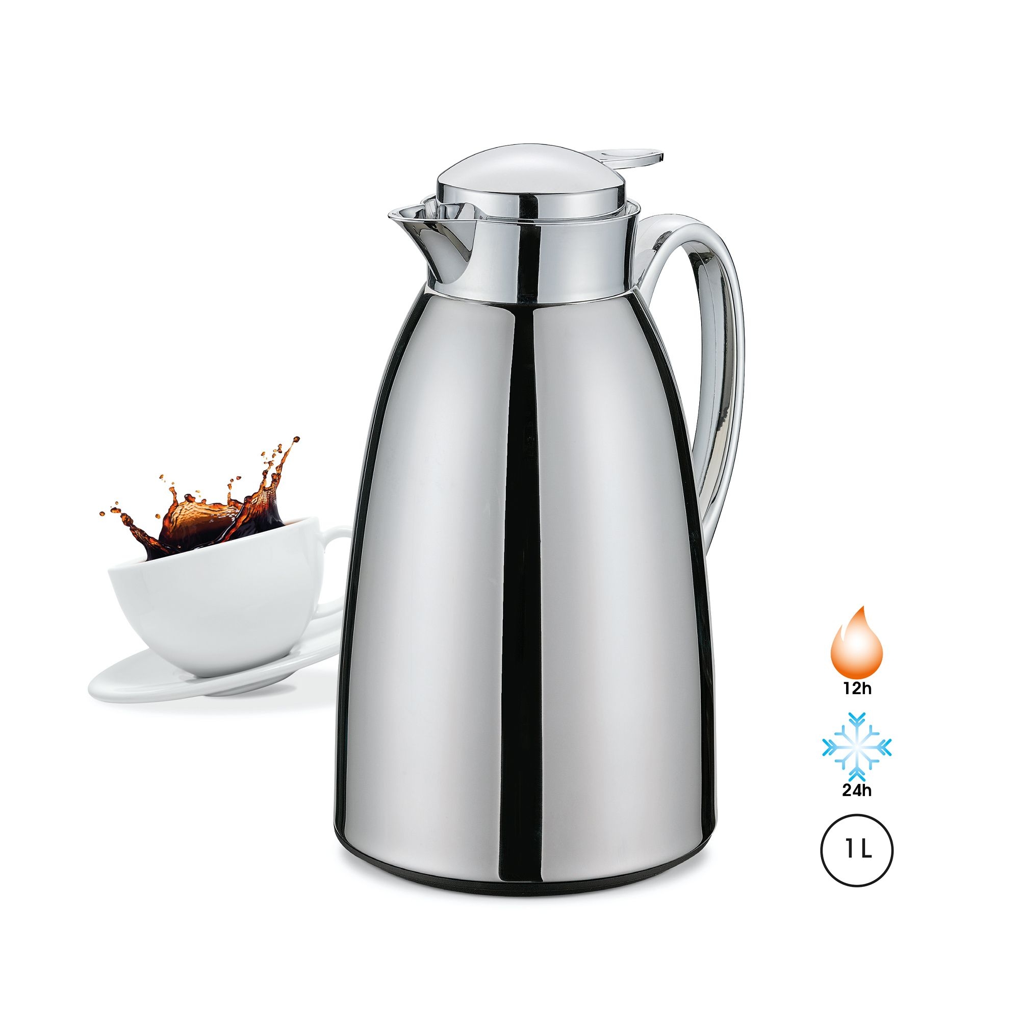 cilio - Insulated jug - VENEZIA - 1 L - stainless steel