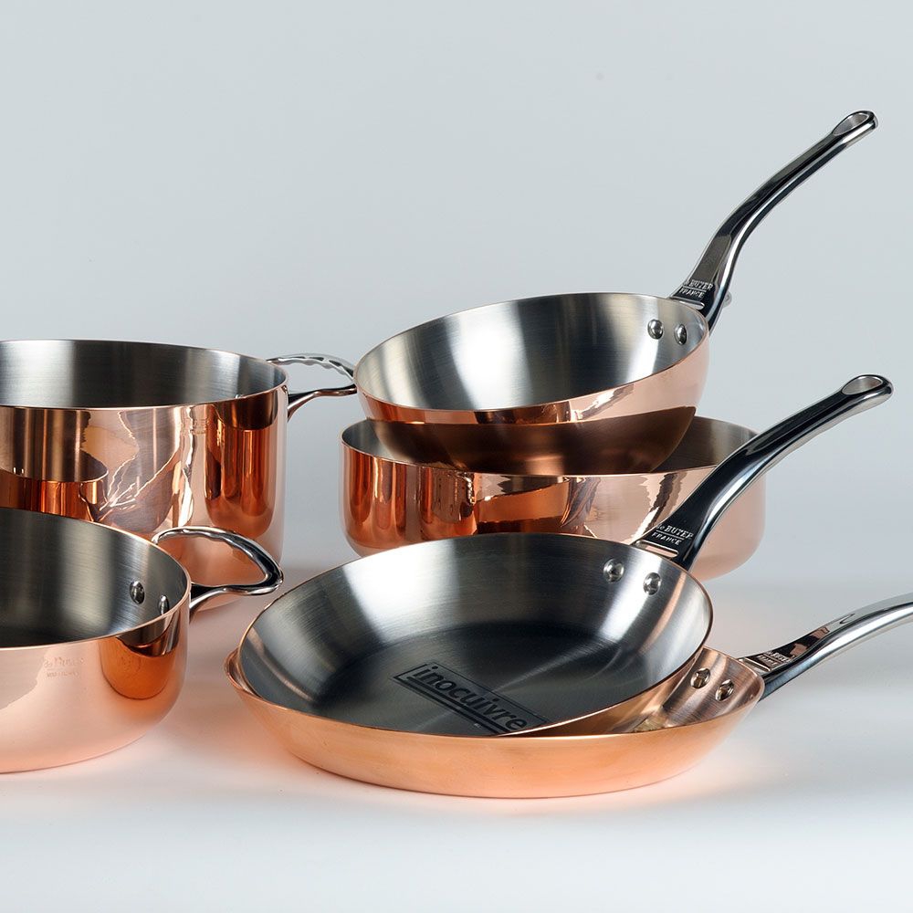 de Buyer - Copper Wok with brass handle 32 cm