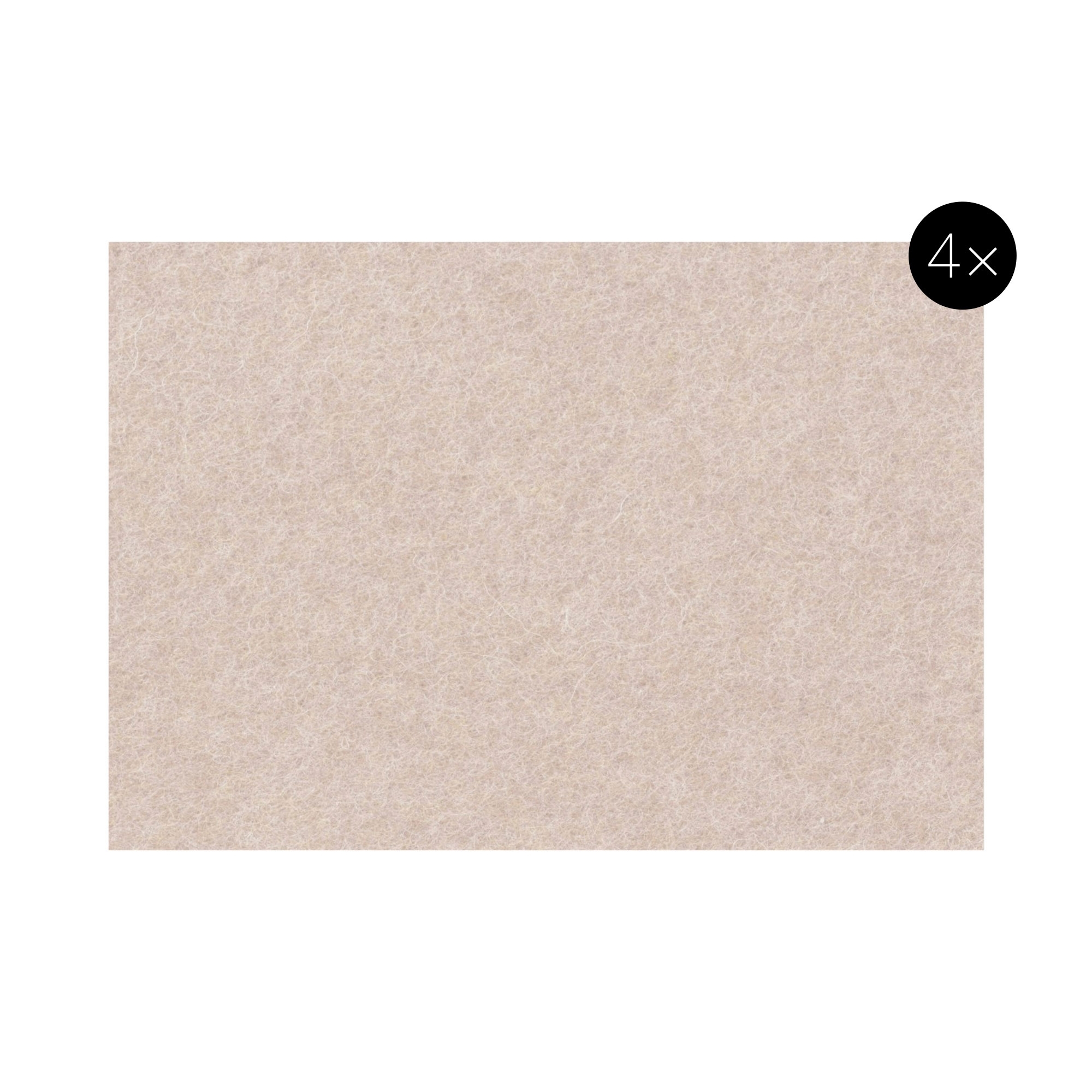 Rechteckige beige Filzplatte