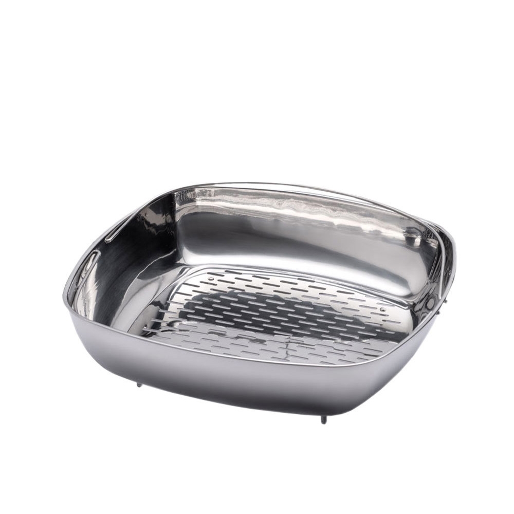 Riess CLASSIC - COLOR RED - 3-part steamer. with glass lid and cooking insert 28/28