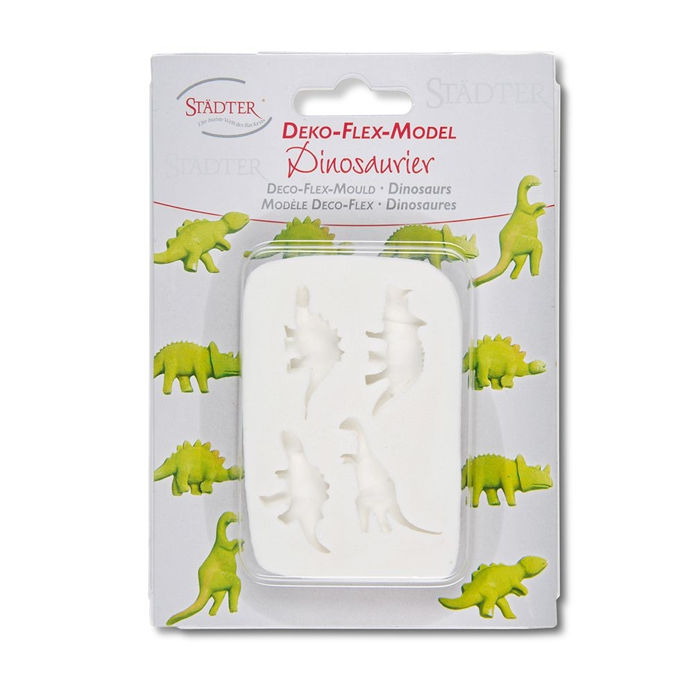 Städter - Fondant mould Dinosaur - 3,5 cm - 4 relief shape Städter - Fondant mould Dinosaur - 3,5 cm - 4 relief shape