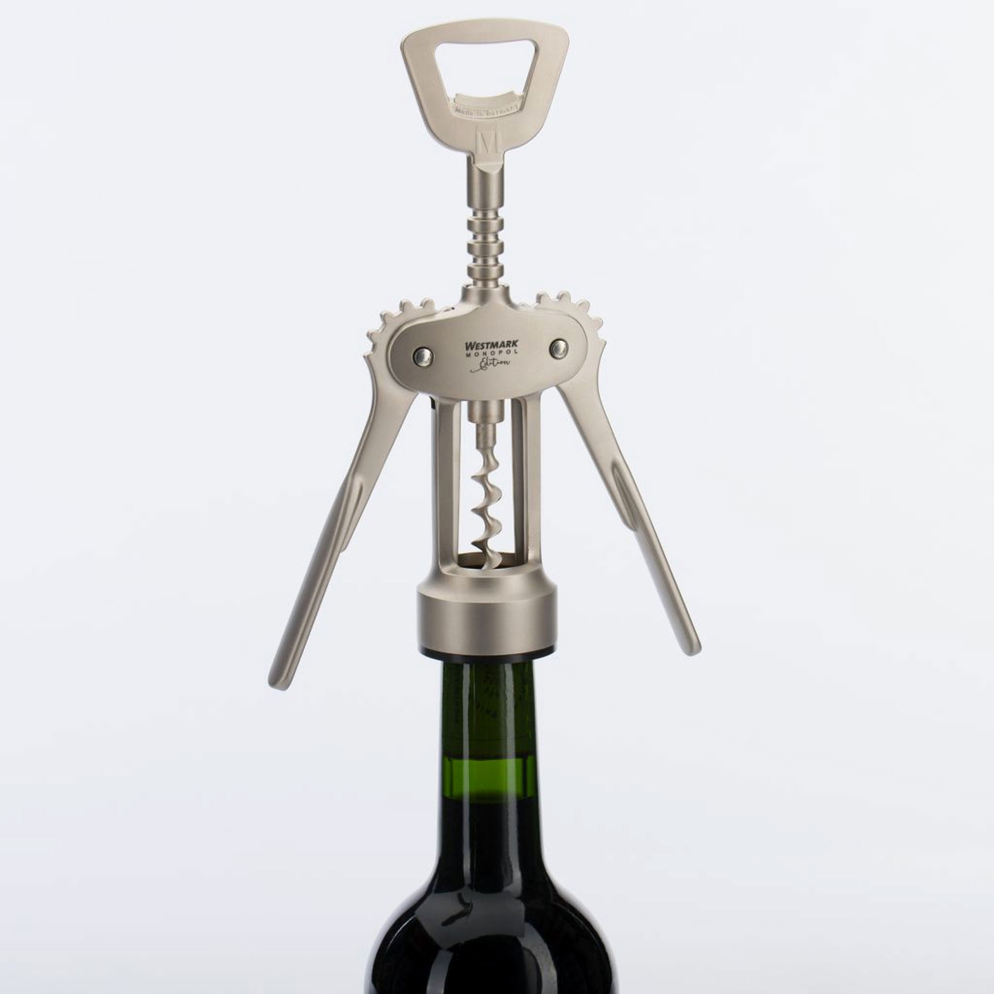 Westmark Hebelkorkenzieher Fino Monopol Edition auf Weinflas