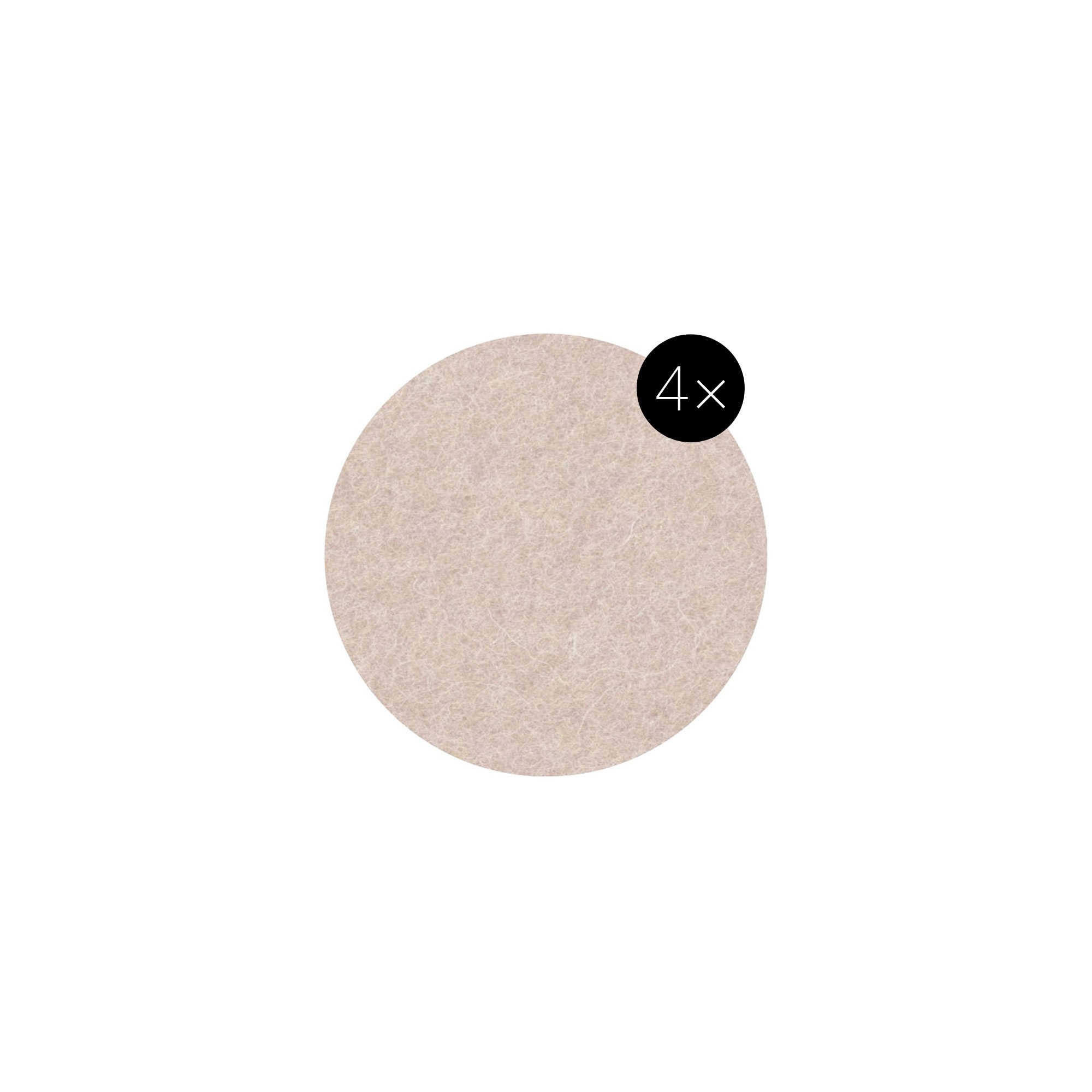 Beige round felt pad for furniture