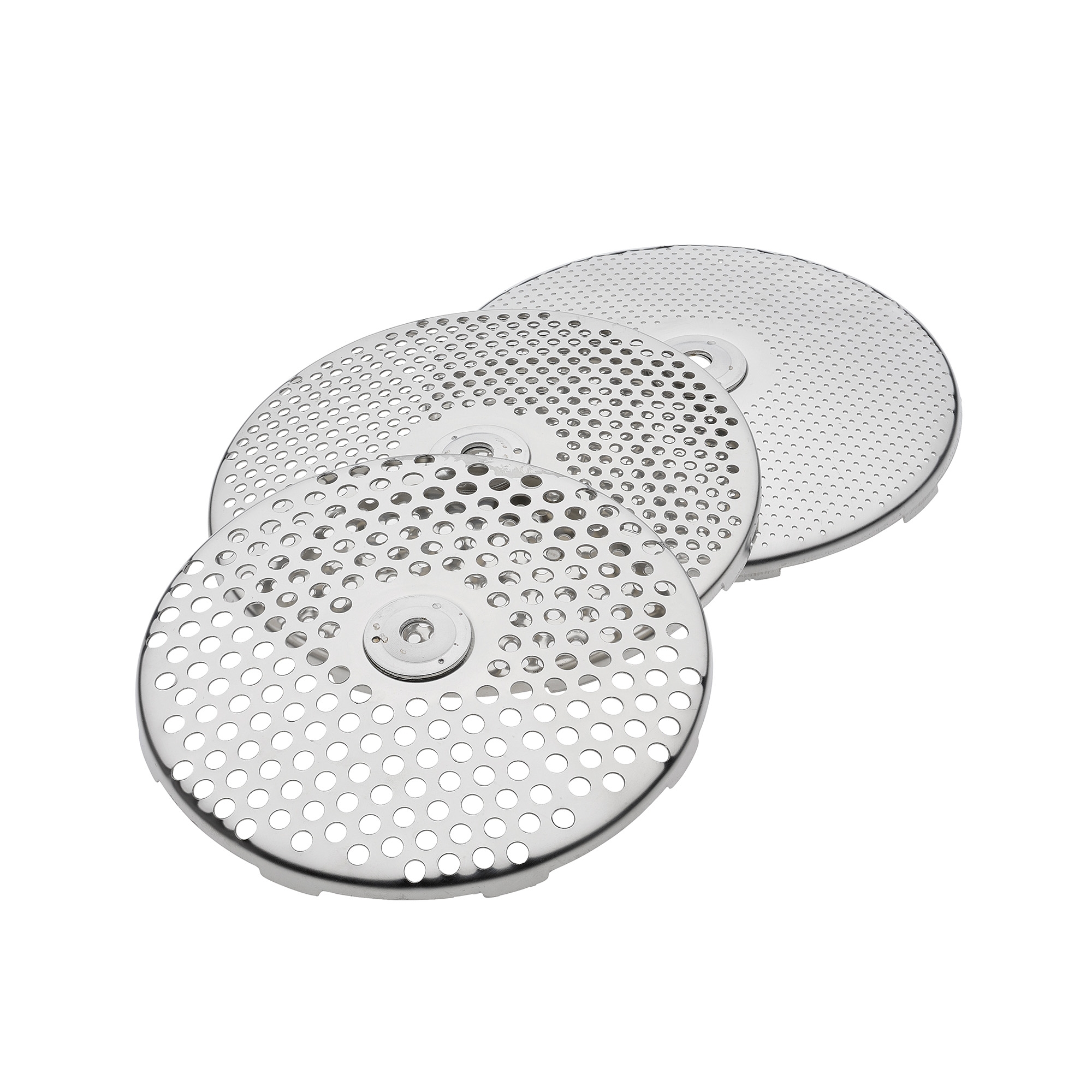 Drei Edelstahl-Passierscheiben für Küchenprofi Passiergerät