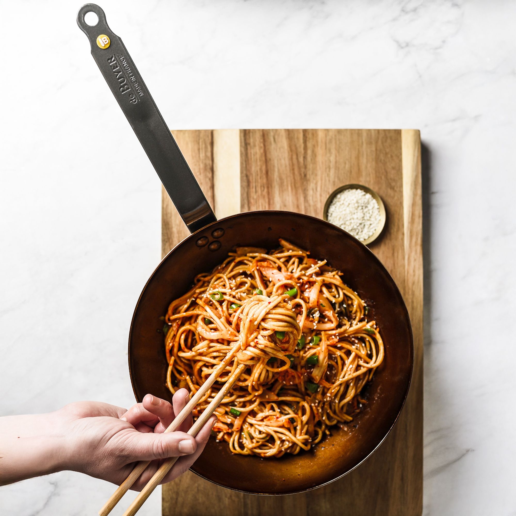 de Buyer - Mineral B - Gewölbter Wok mit Griff - 28 cm