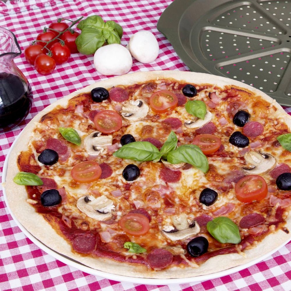 Städter - Cake tin Pizza & Chips tin - ø 30 cm with special perfora Städter - Cake tin Pizza & Chips tin - ø 30 cm with special perfora