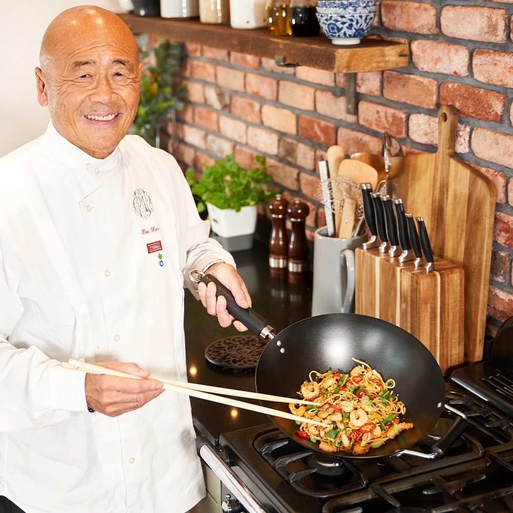 KEN HOM - Antihaft Karbon Stahl Wok in 4 Größen