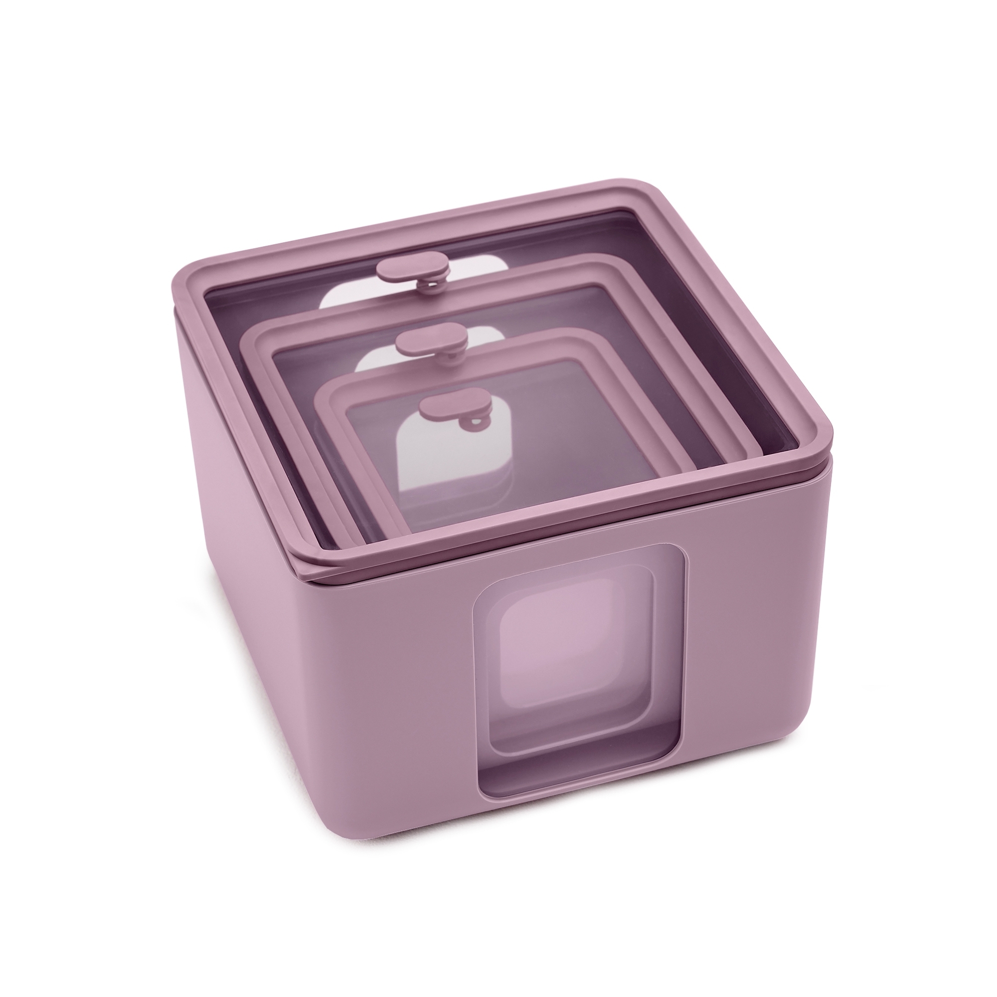 BlimPlus - Aufbewahrungsbox-Set - Peek Box Quadro, Mauve