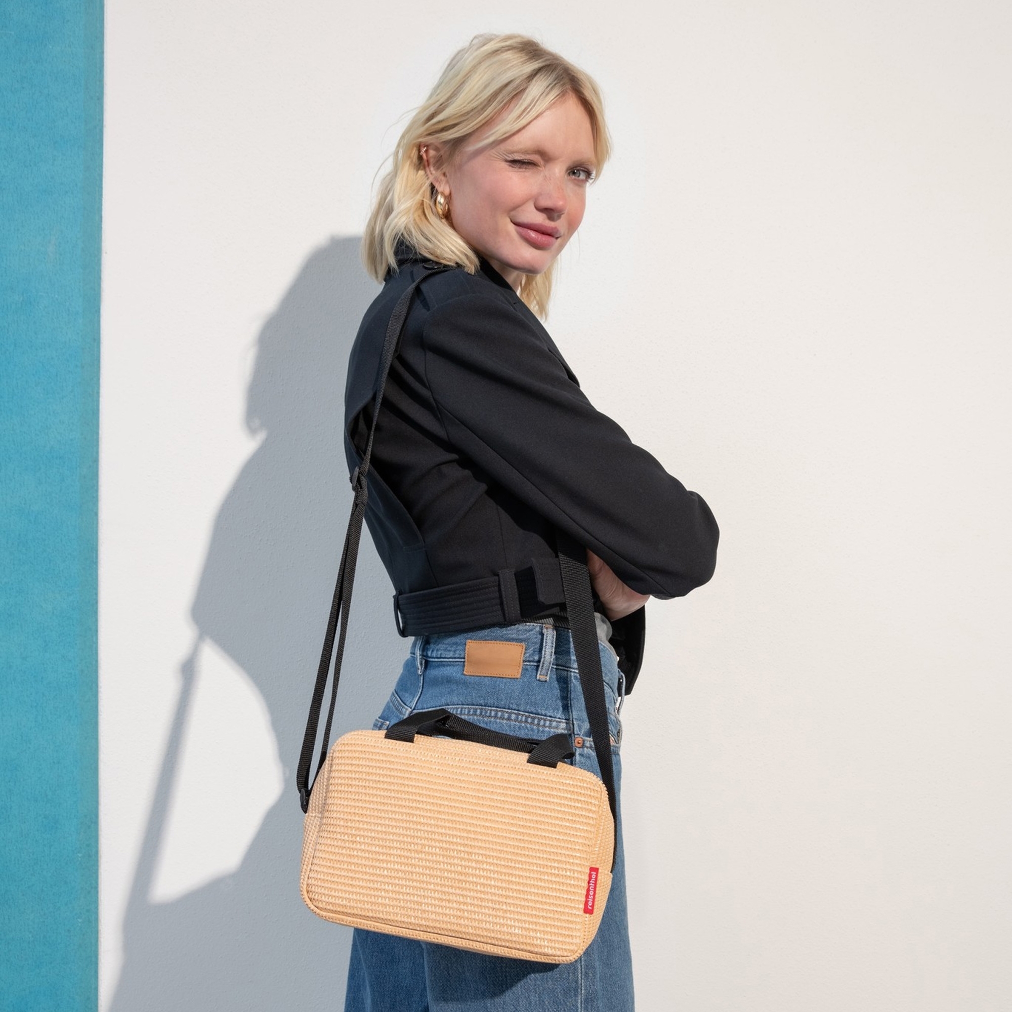 reisenthel - coolerbag to-go - raffia black reisenthel - coolerbag to-go - raffia black