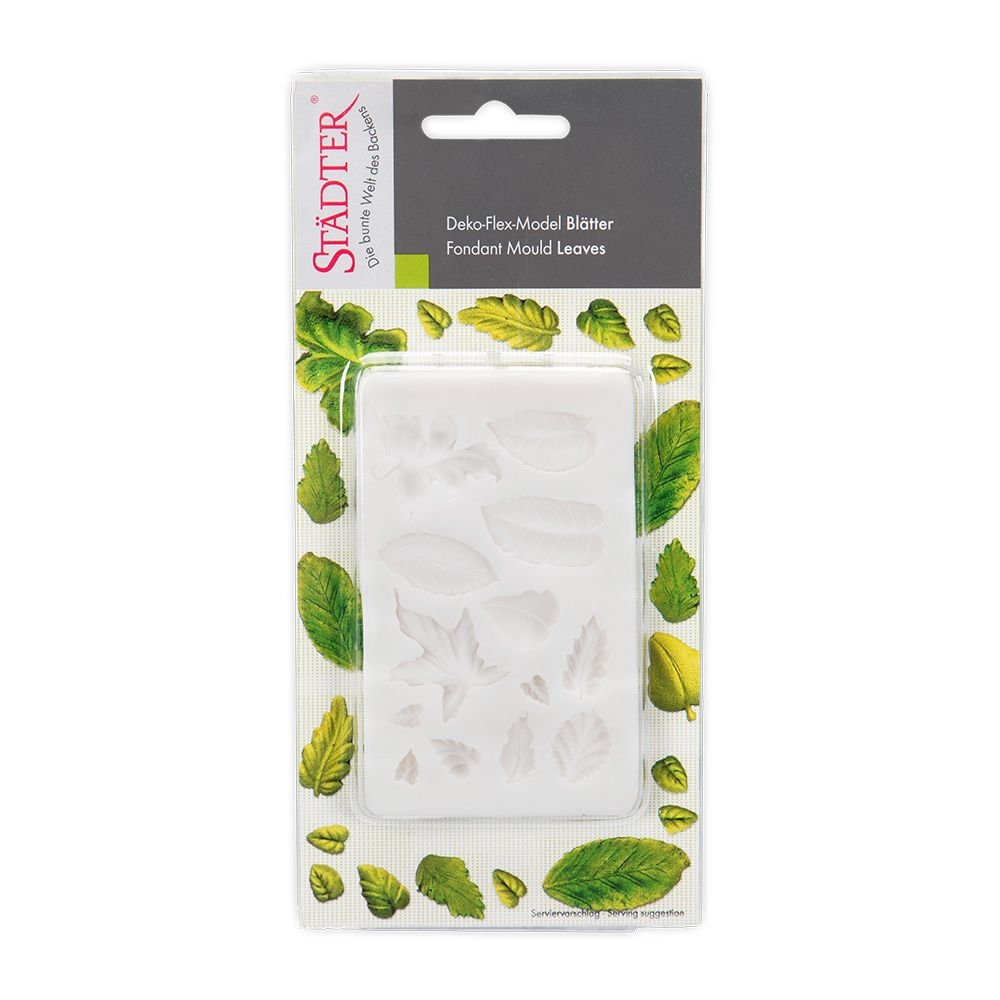 Städter - Fondant mould Leaves - 1–3 cm - 13er-Reliefform